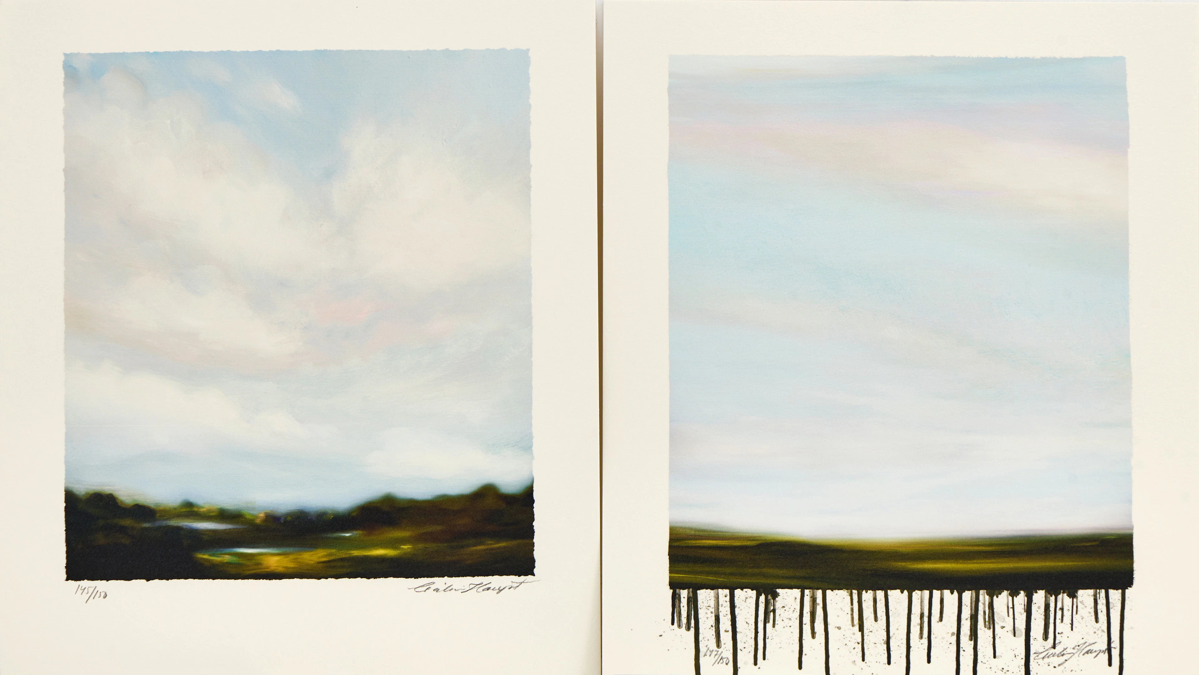 CECILIA HAUPT (FÖDD 1972). 2 st blad, "Längtans landskap I", "Längtans
