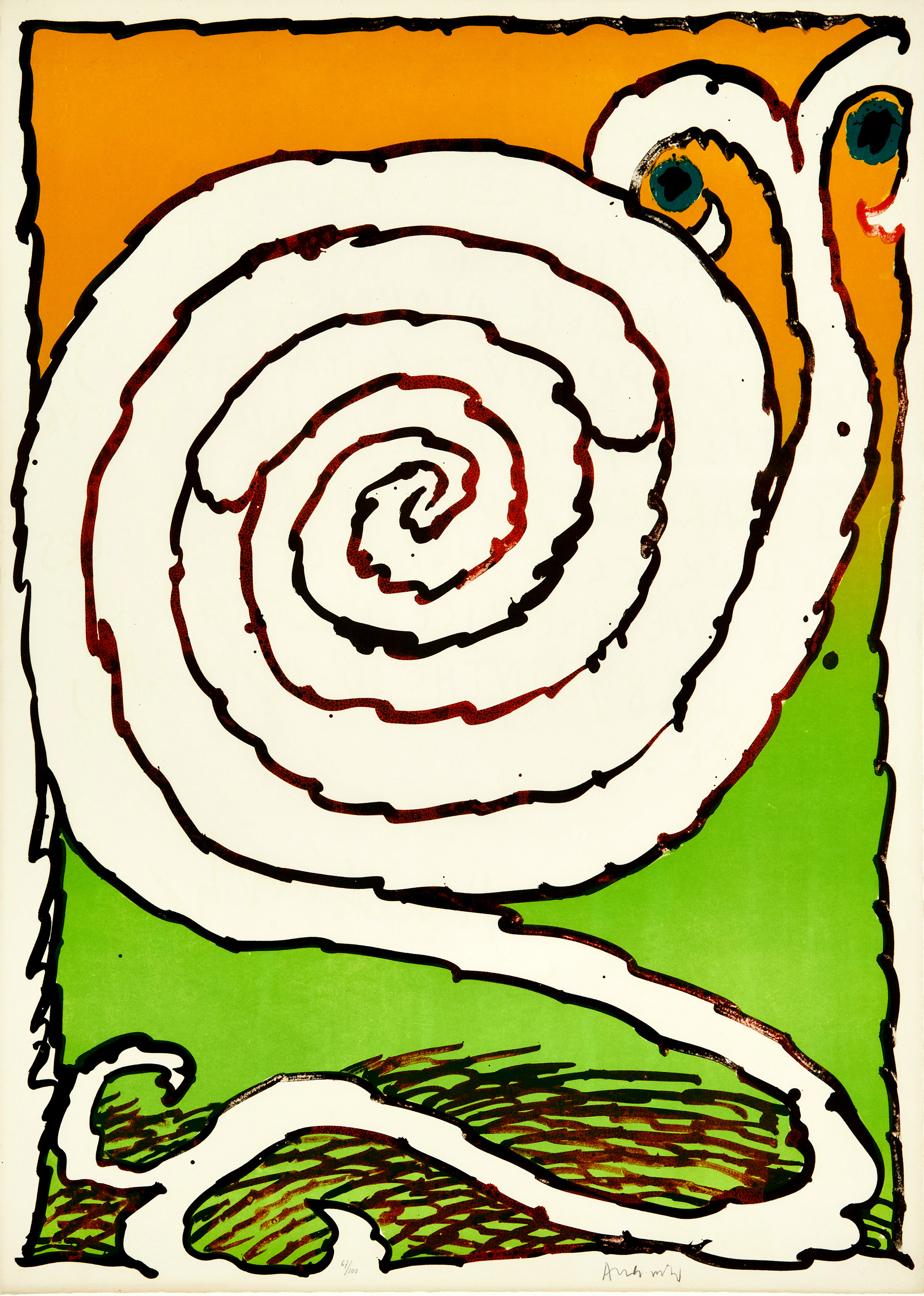 PIERRE ALECHINSKY (BELGIEN, FÖDD 1927). "Labyrinthe d'apparat", signerad