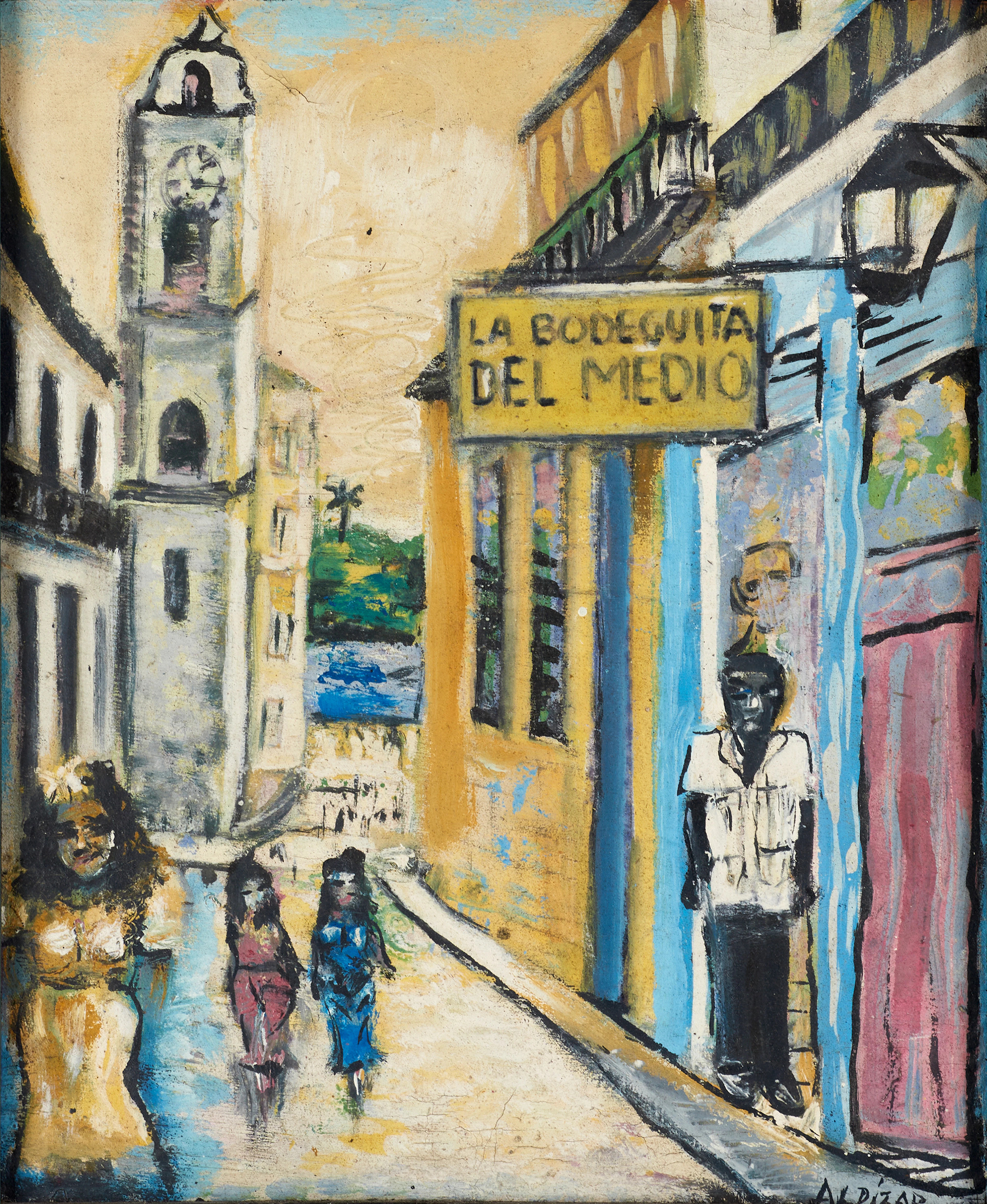 ALPIZAR (Kuba, samtida), ”La Bodeguita del Medio” i Havanna, signerad