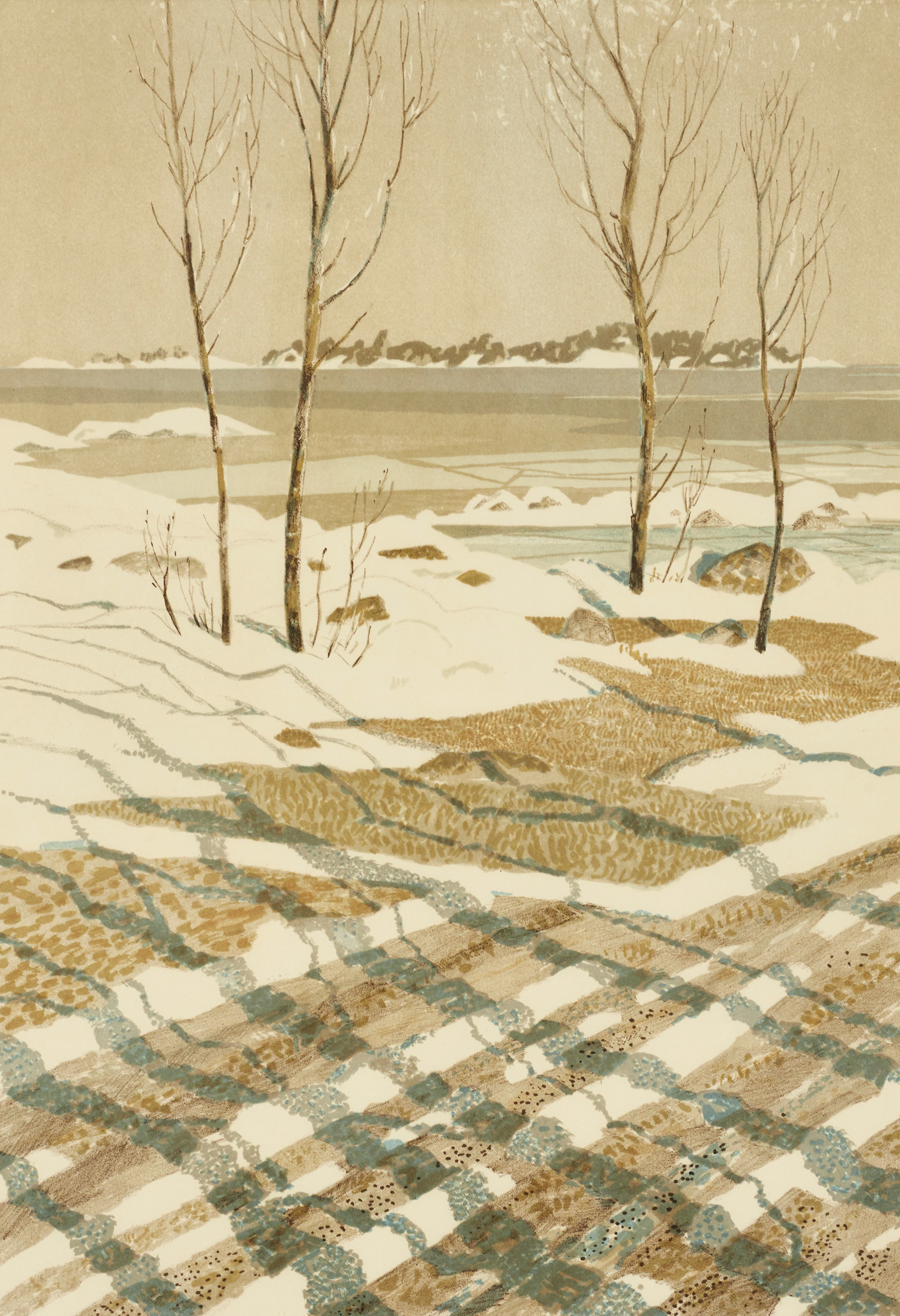 ROLAND SVENSSON (1910-2003). "Islossning", signerad och numrerad roland