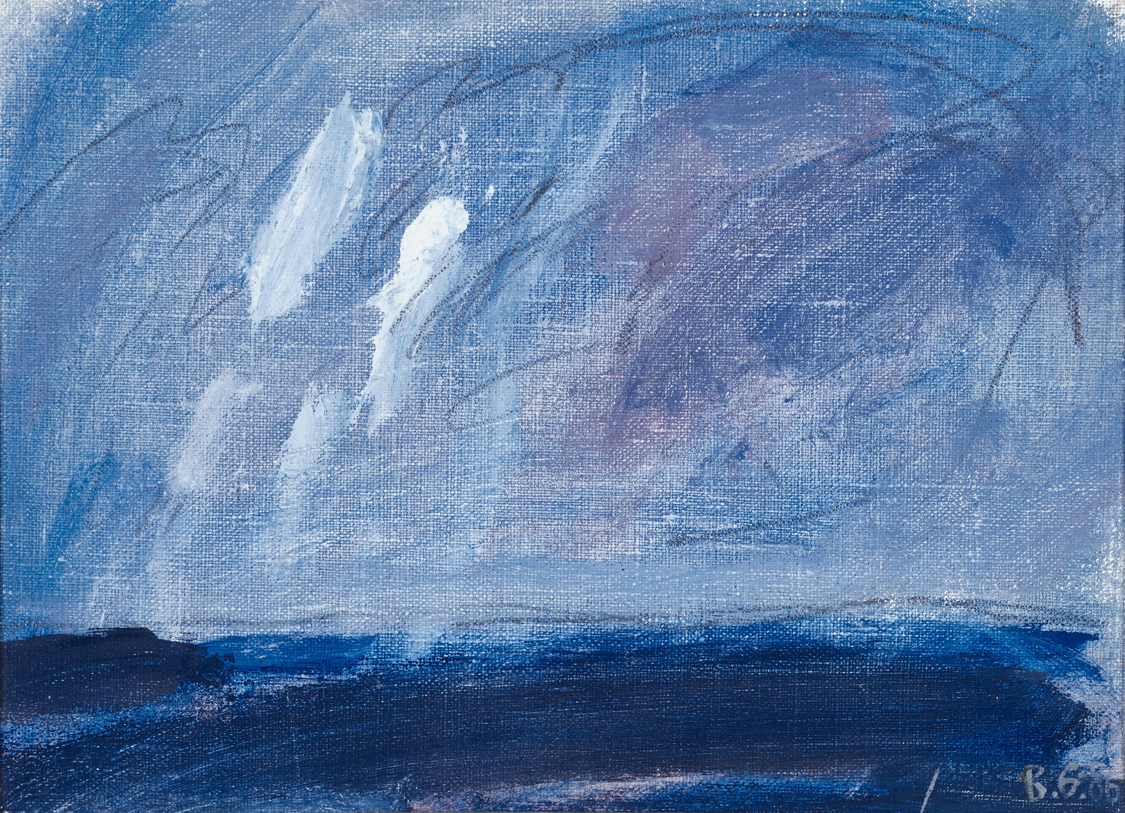BARBRO GUSTAFSON (Sverige, född 1936), "Över havet", signerad och