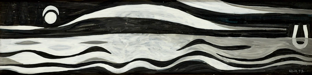 HEINZ SEVENICH (Aachen/Tyskland 1935-2023). Abstrakt landskap, daterad