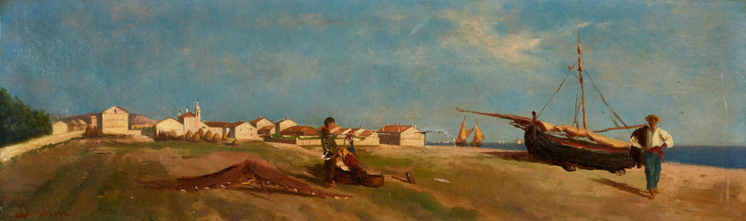 FRANCESCO BORSINI (Italien, 1843-1914), Kustbild, signerad F.Borsini