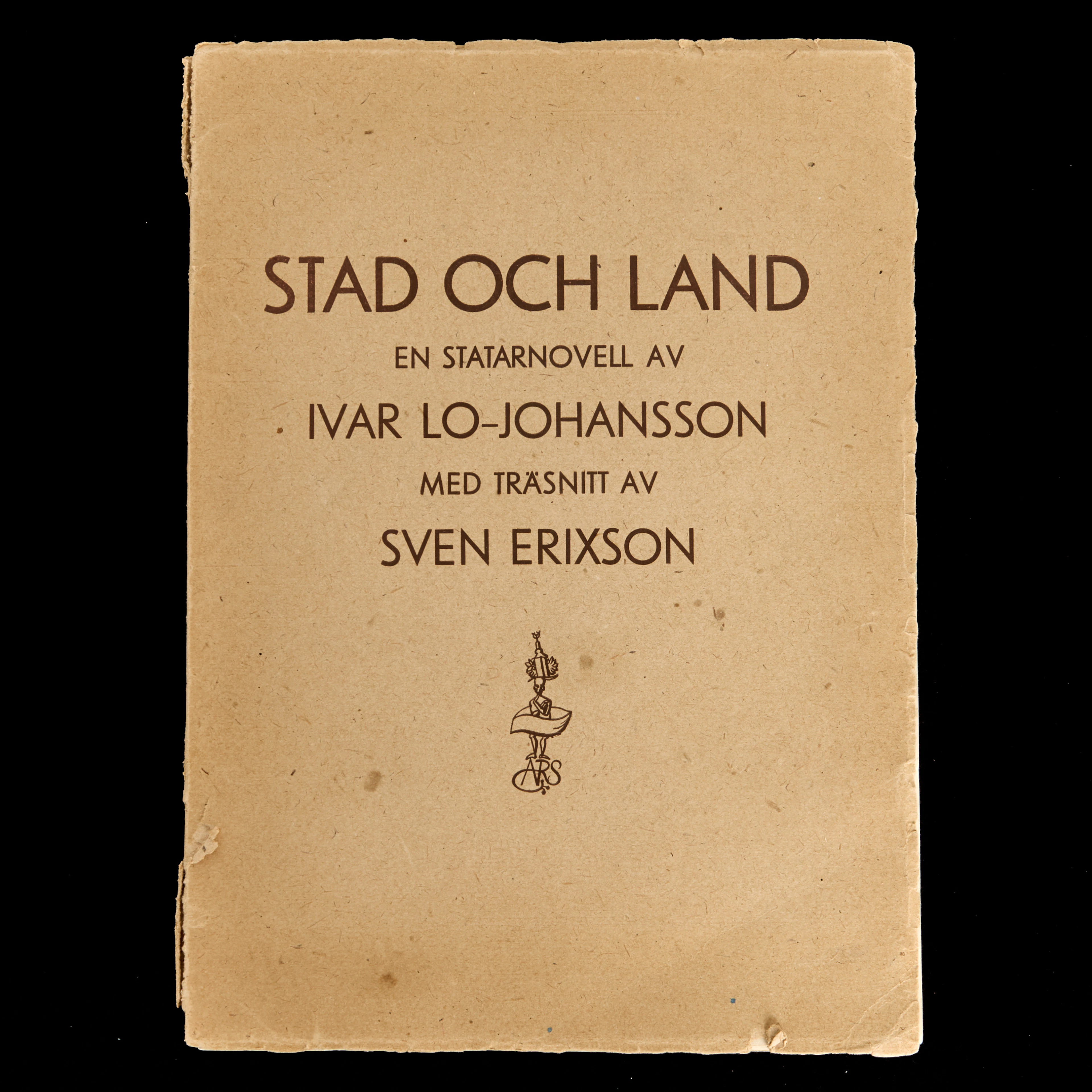IVAR LO-JOHANSSON (1901-1990). Bok, "Stad och land", med 12 träsnitt