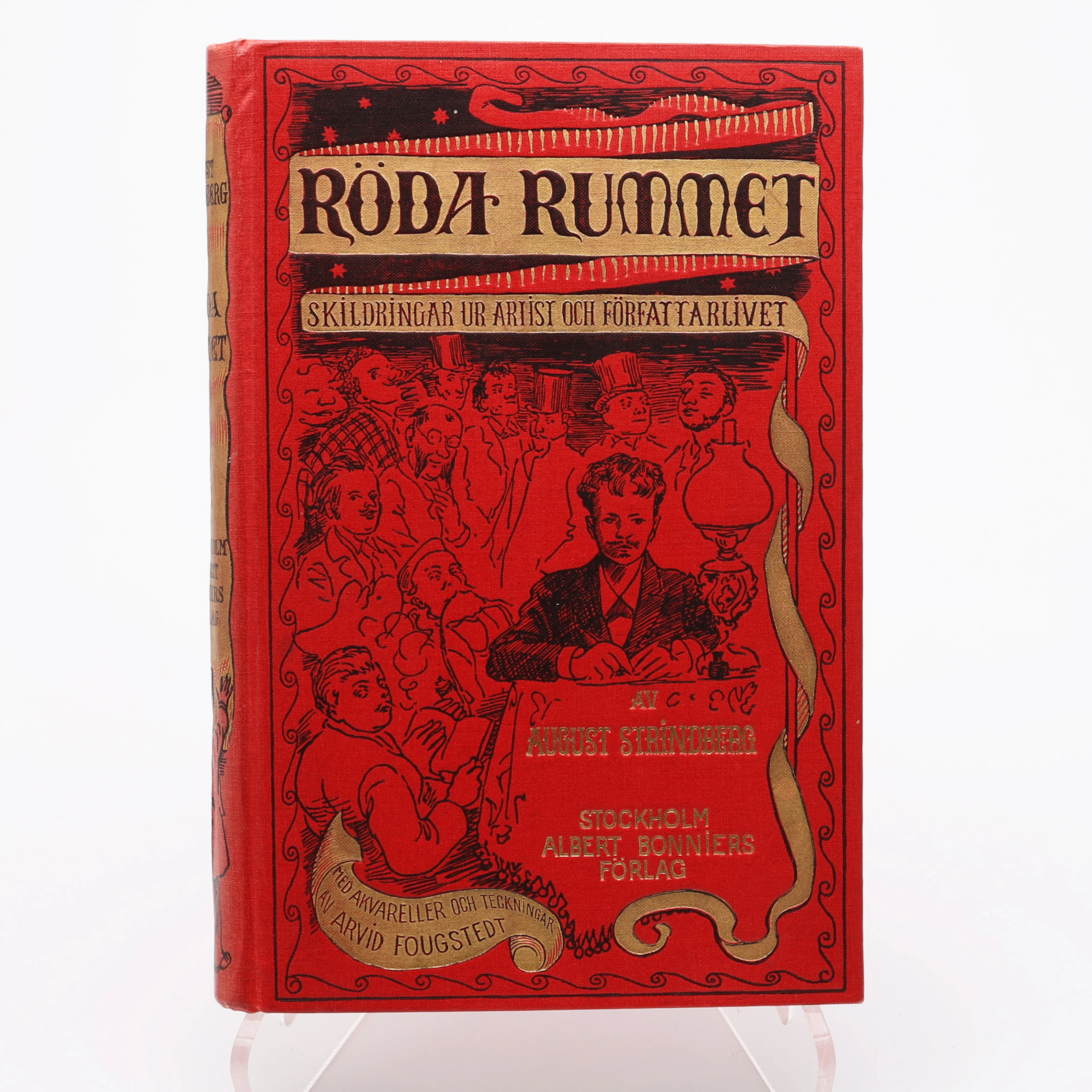 AUGUST STRINDBERGS RÖDA RUMMET MED ARVID FOUGSTEDTS ILLUSTRATIONER