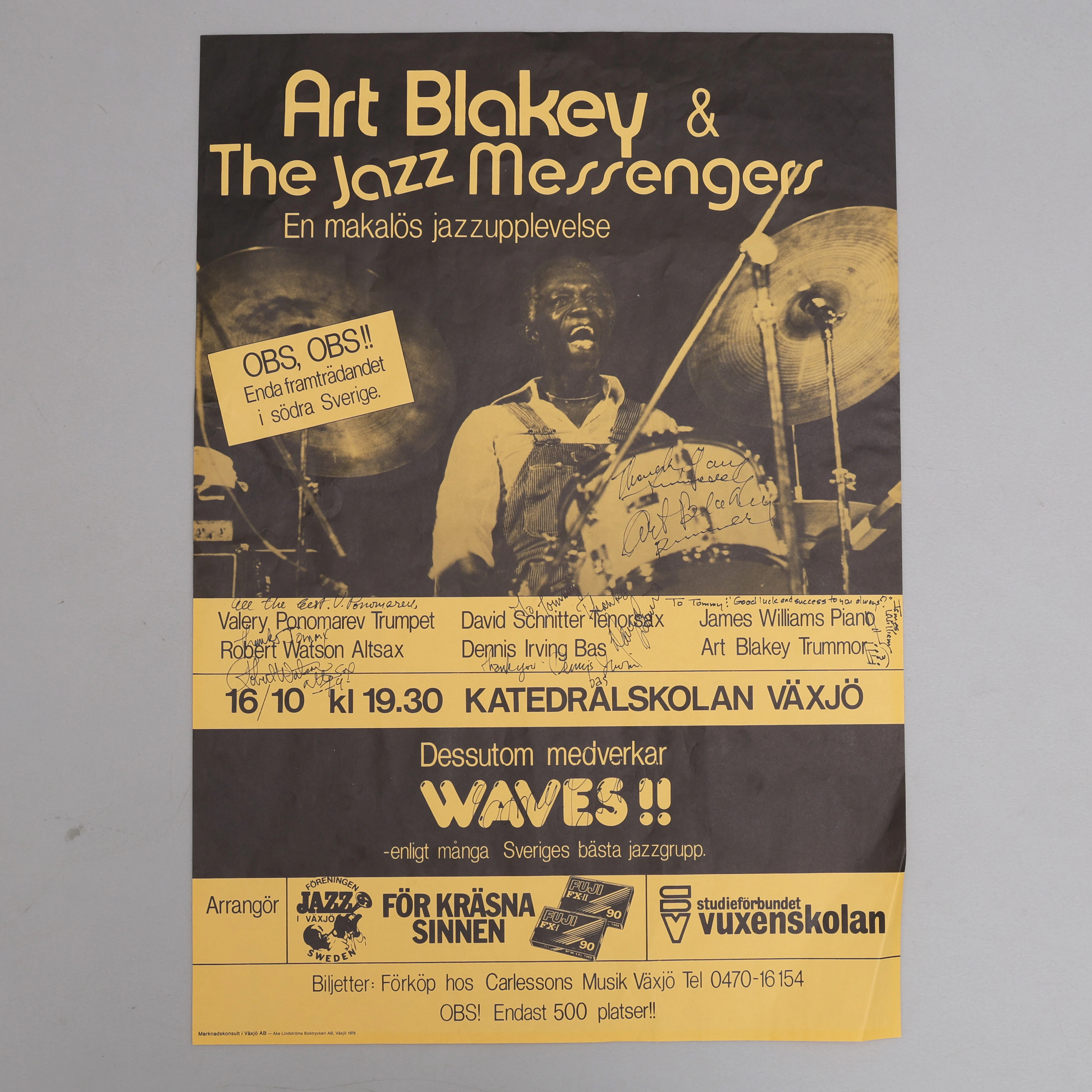 AUTOGRAFER. ART BLAKEY & THE JAZZ MESSENGERS., AMERIKANSK JAZZGRUPP