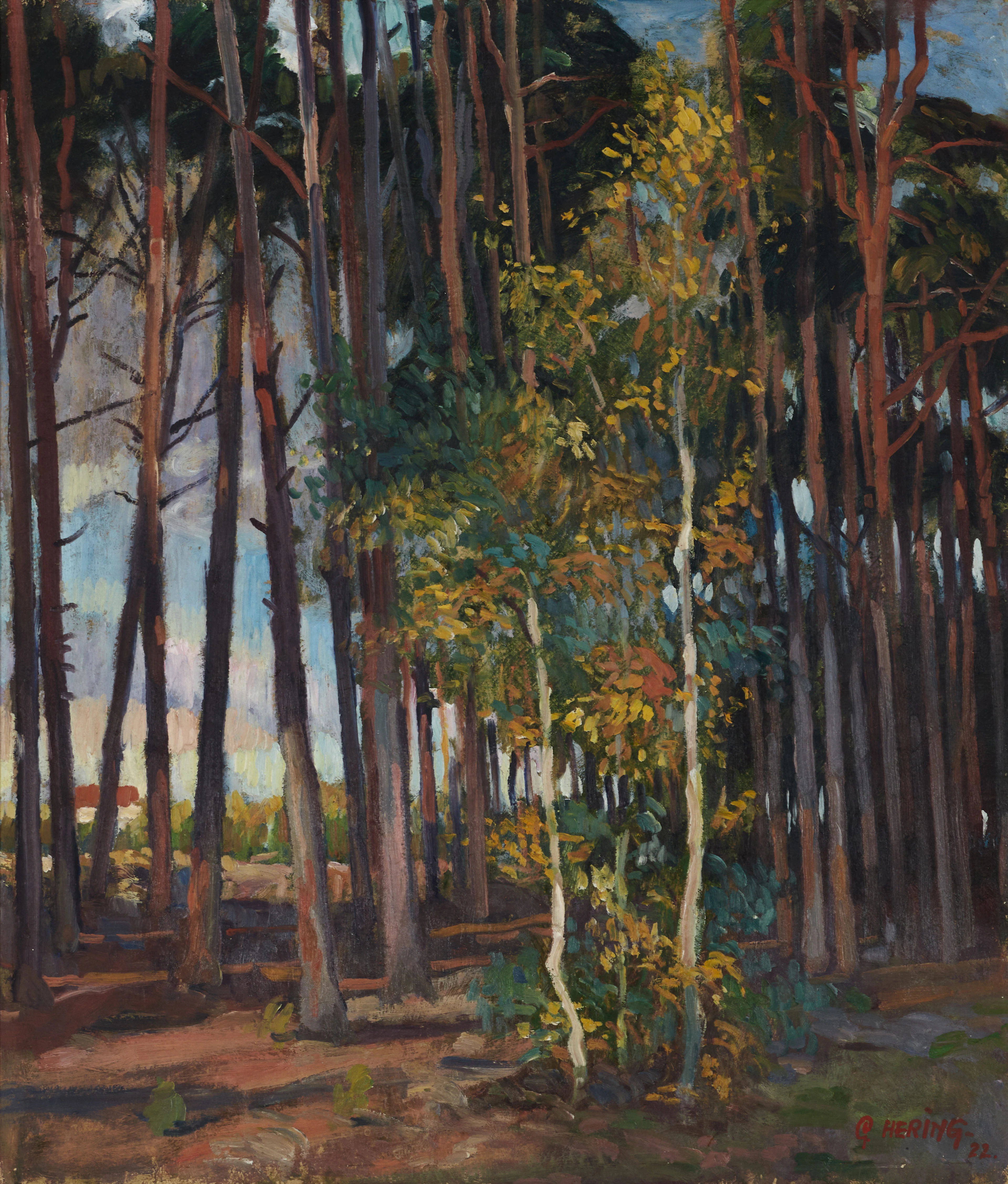 GEORG HERING (Tyskland, 1884-1936), "Abend..." - Ostsee signerad, olja på duk.