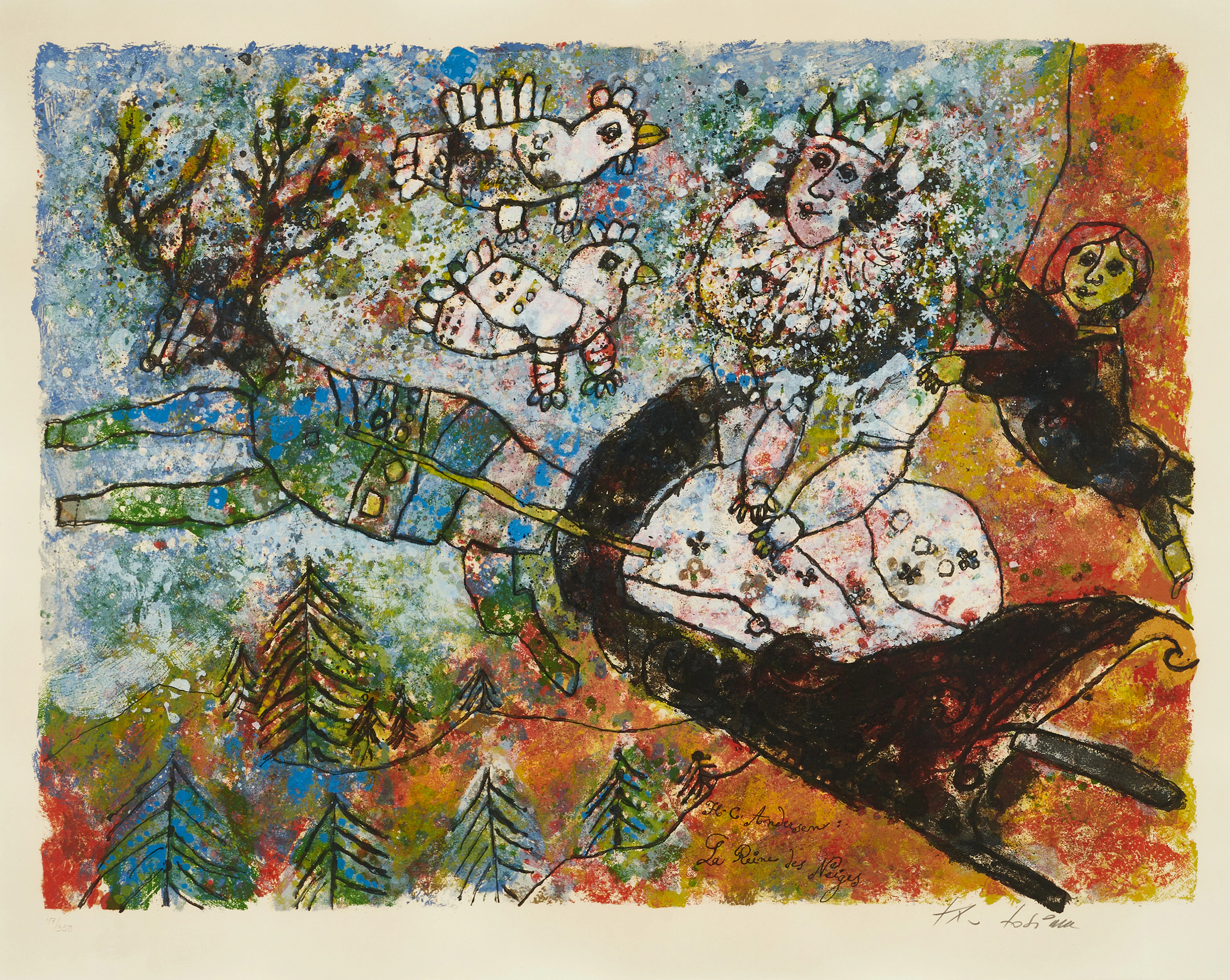 THEO TOBIASSE (FRANKRIKE, 1927-2012). "La Reine des Neiges", signerad