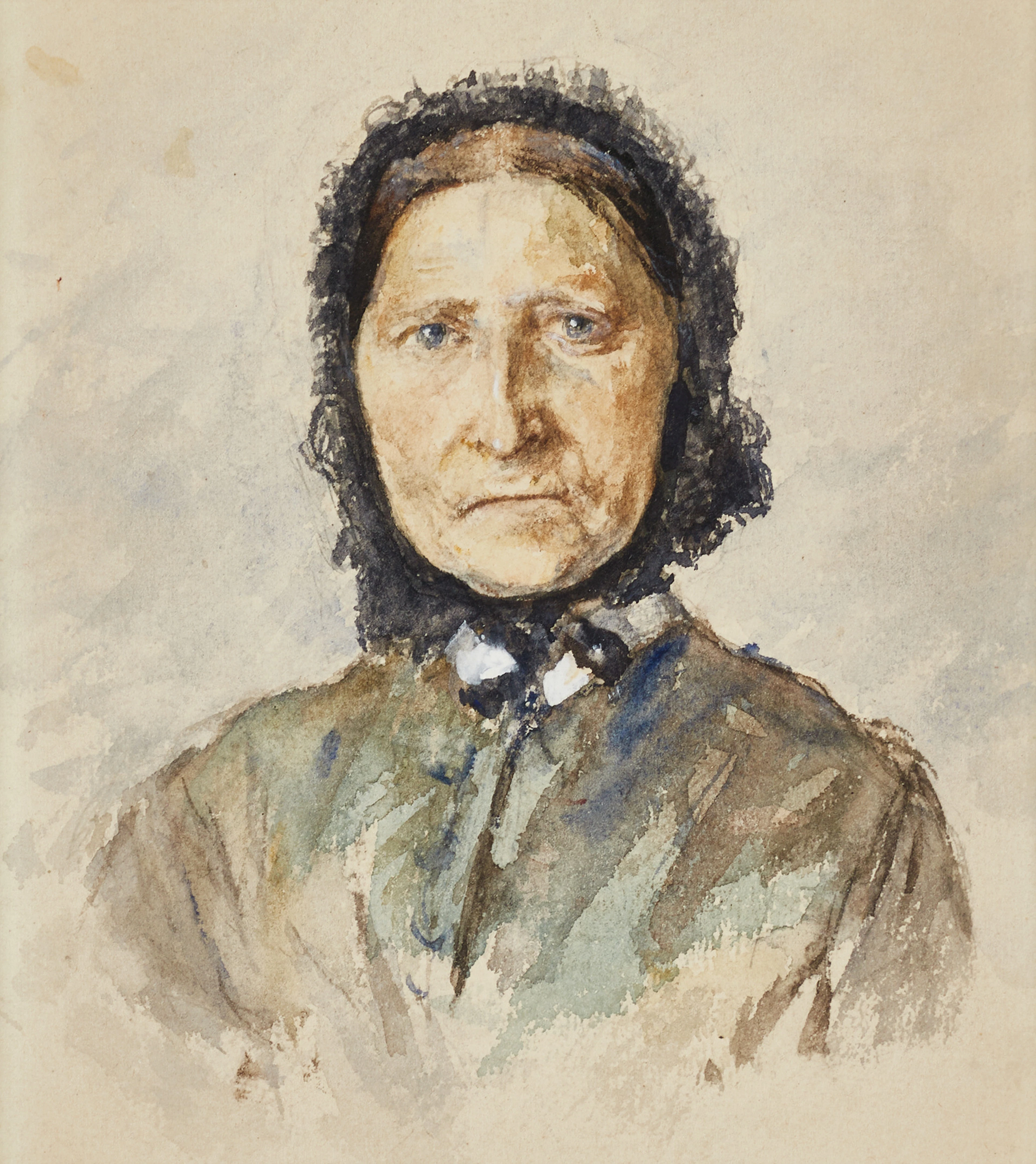 HANNA PAULI née Hirsch (Stockholm 1864-1940 Solna): Porträtt av en