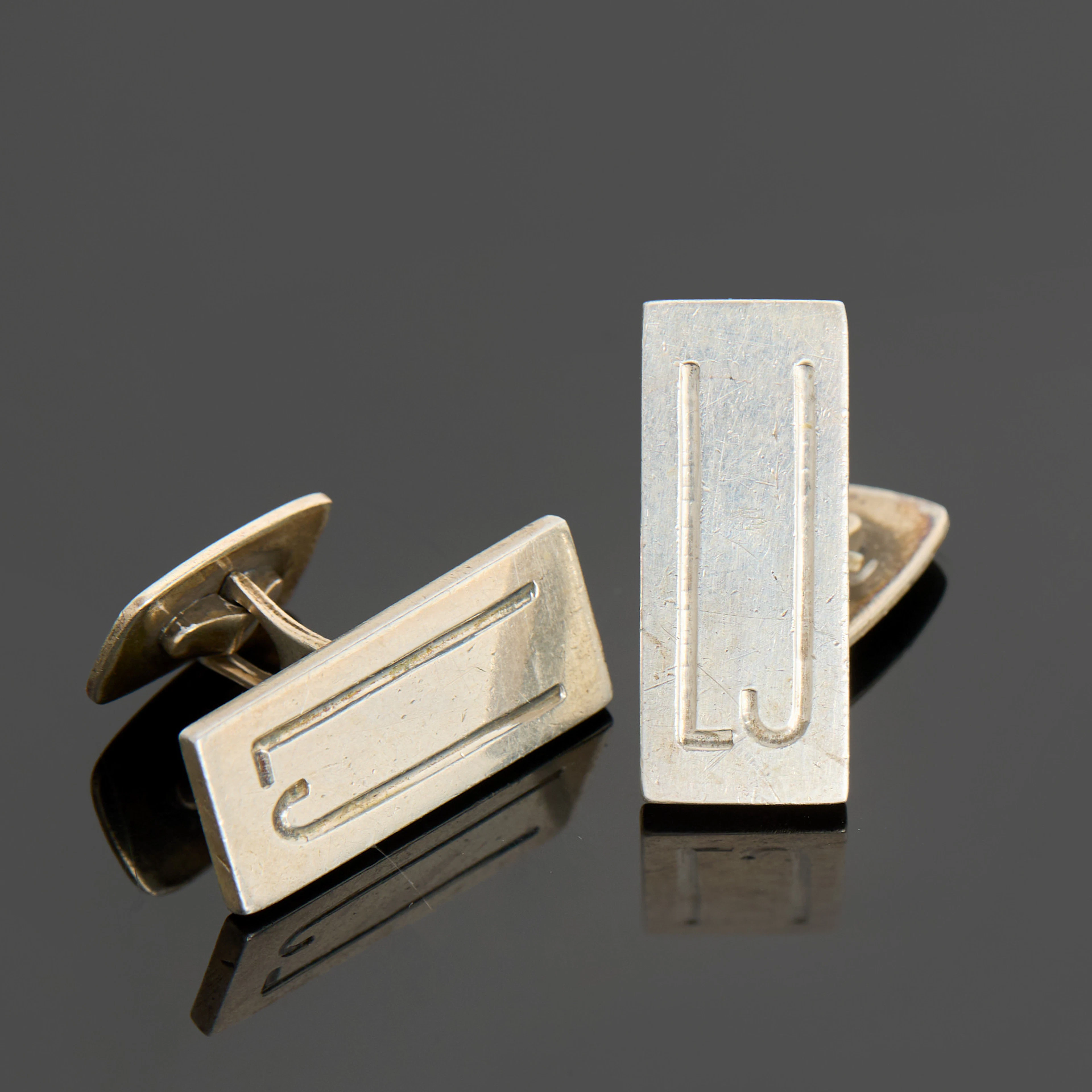 RAY URBAN, manschettknappar, 1 par, silver.