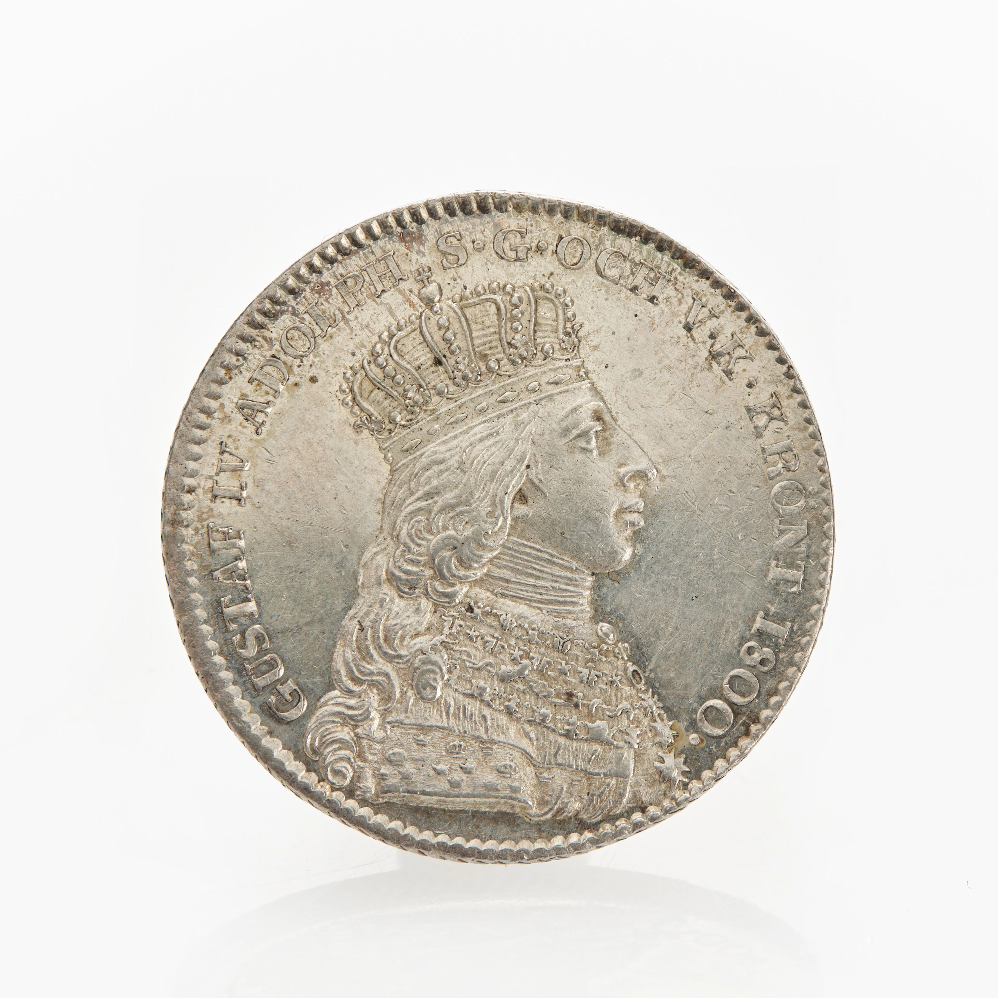 GUSTAV IV ADOLF (1792-1809). Kastmynt till konungens kröning. 1/3
