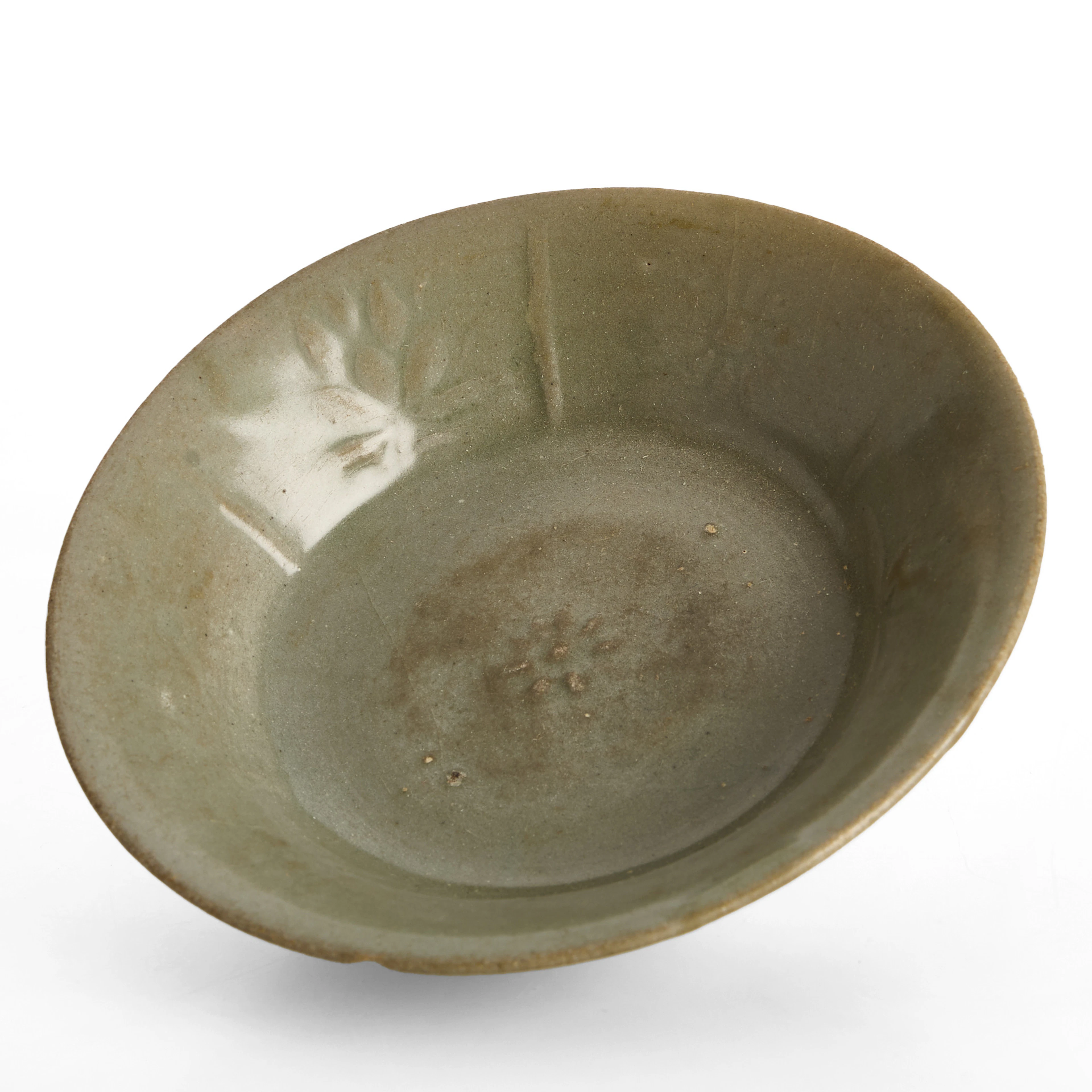 SKÅLFAT, keramik, Korea, celadon, formpressad dekor av blommor, Koryodynastin