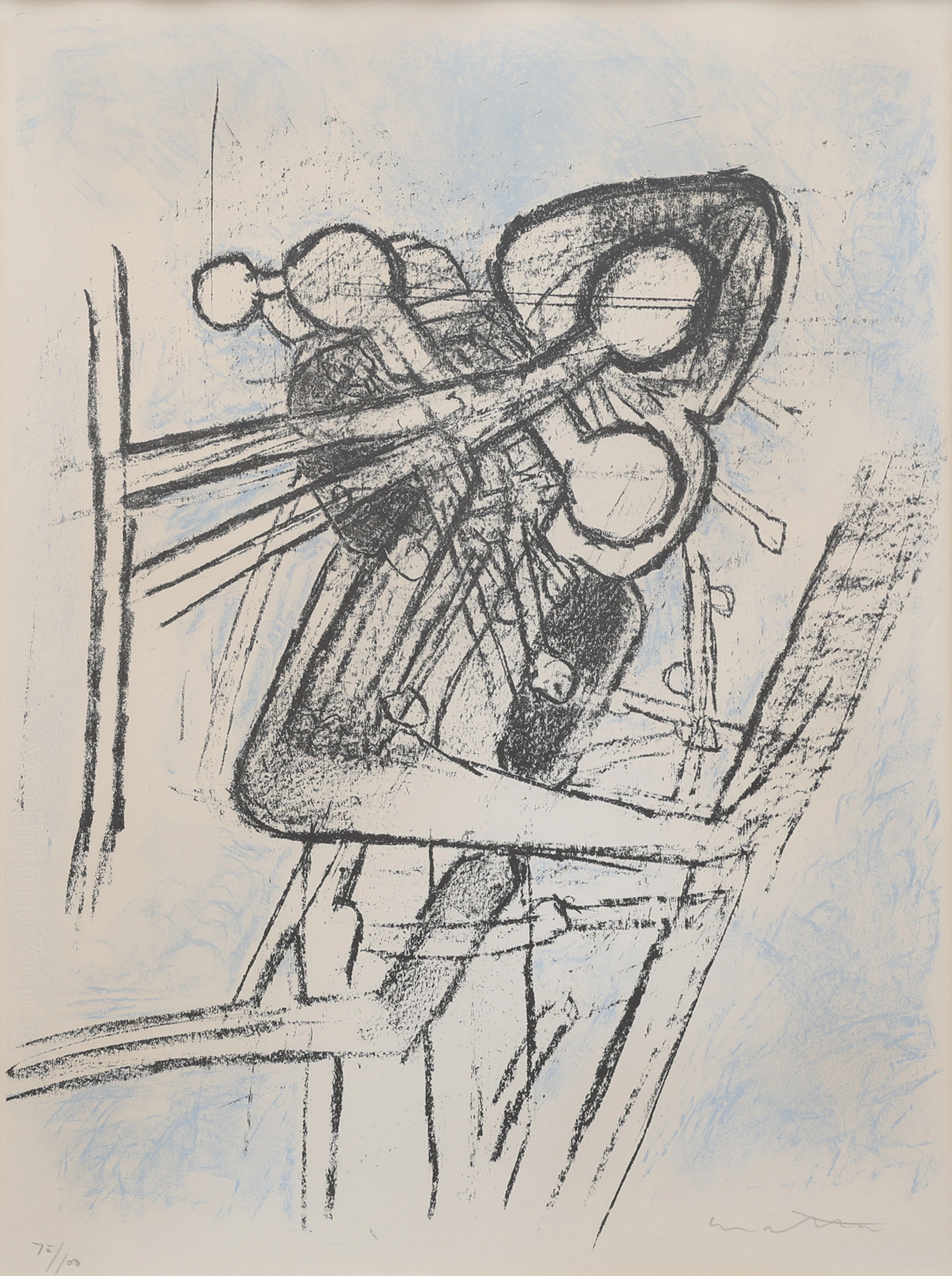 ROBERTO MATTA. LITOGRAFI, UR "ONZE FORMES DU DOUTE", SIGNERAD OCH
