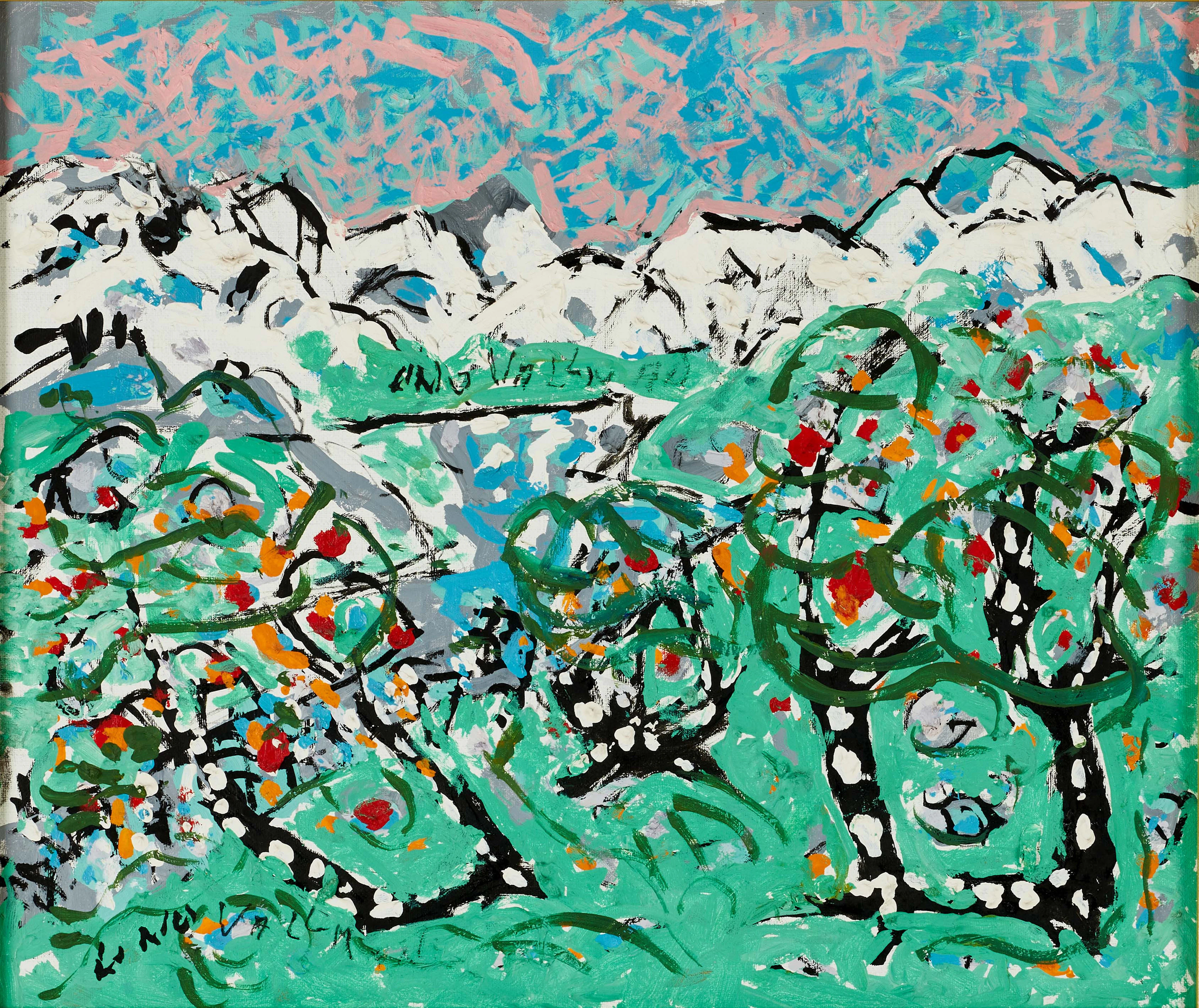 UNO VALLMAN (SVERIGE, 1913–2004). Fjällandskap, signerad, olja på duk.