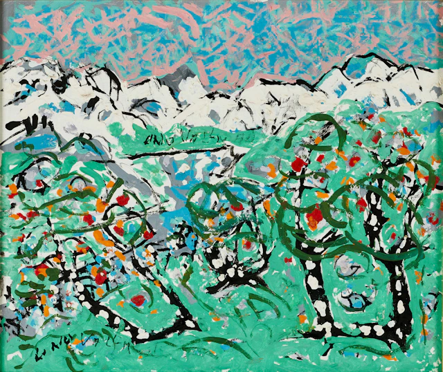 UNO VALLMAN (SVERIGE, 1913–2004). Fjällandskap, signerad, olja på duk.