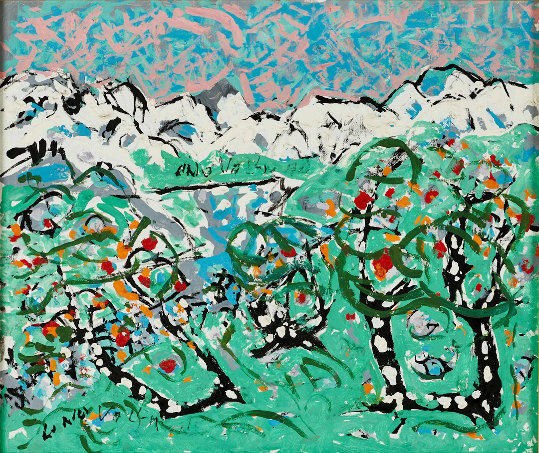 UNO VALLMAN (SVERIGE, 1913–2004). Fjällandskap, signerad, olja på duk.