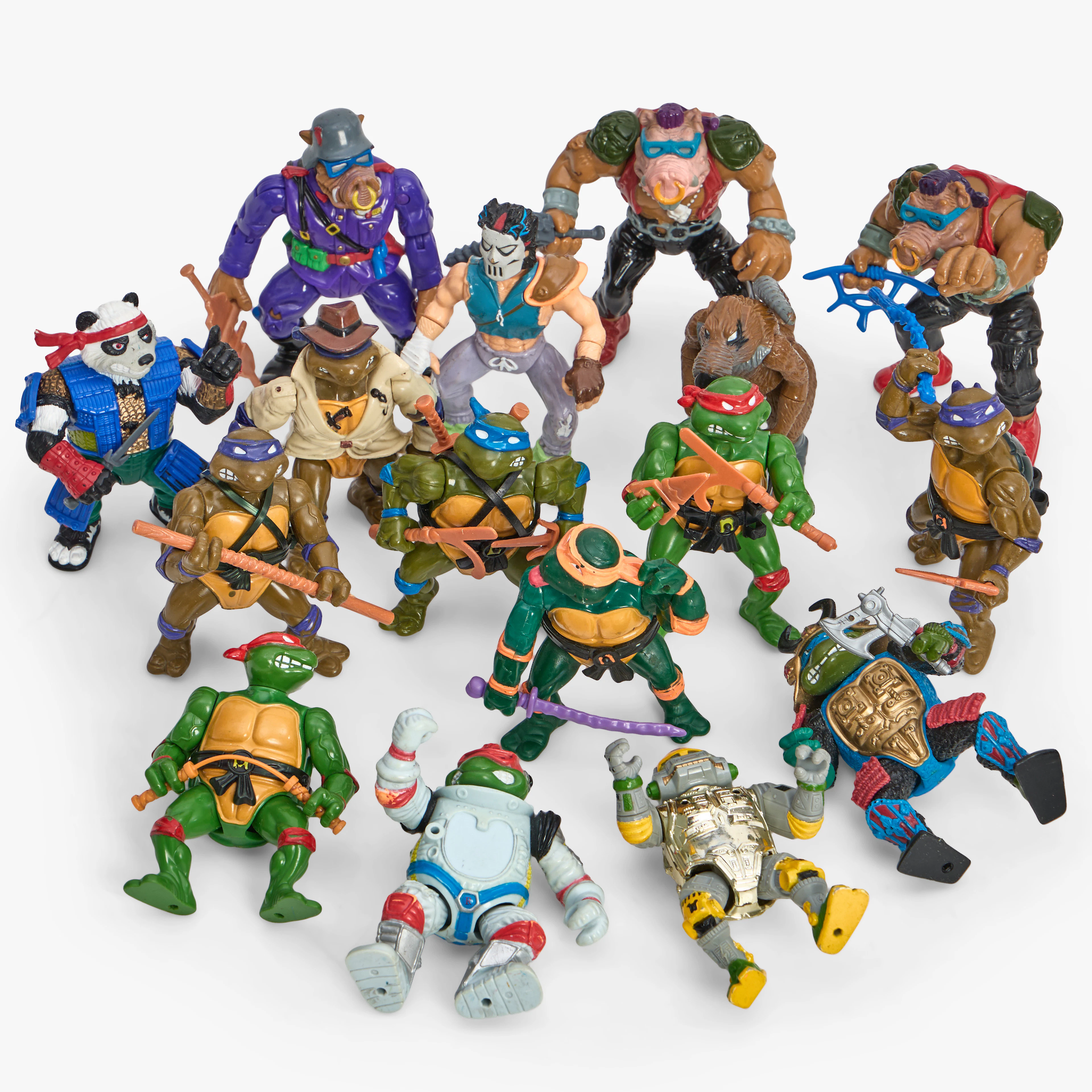 TEENAGE MUTANT NINJA TURTLE. Actionfigurer, 16 st, Playmate Toys