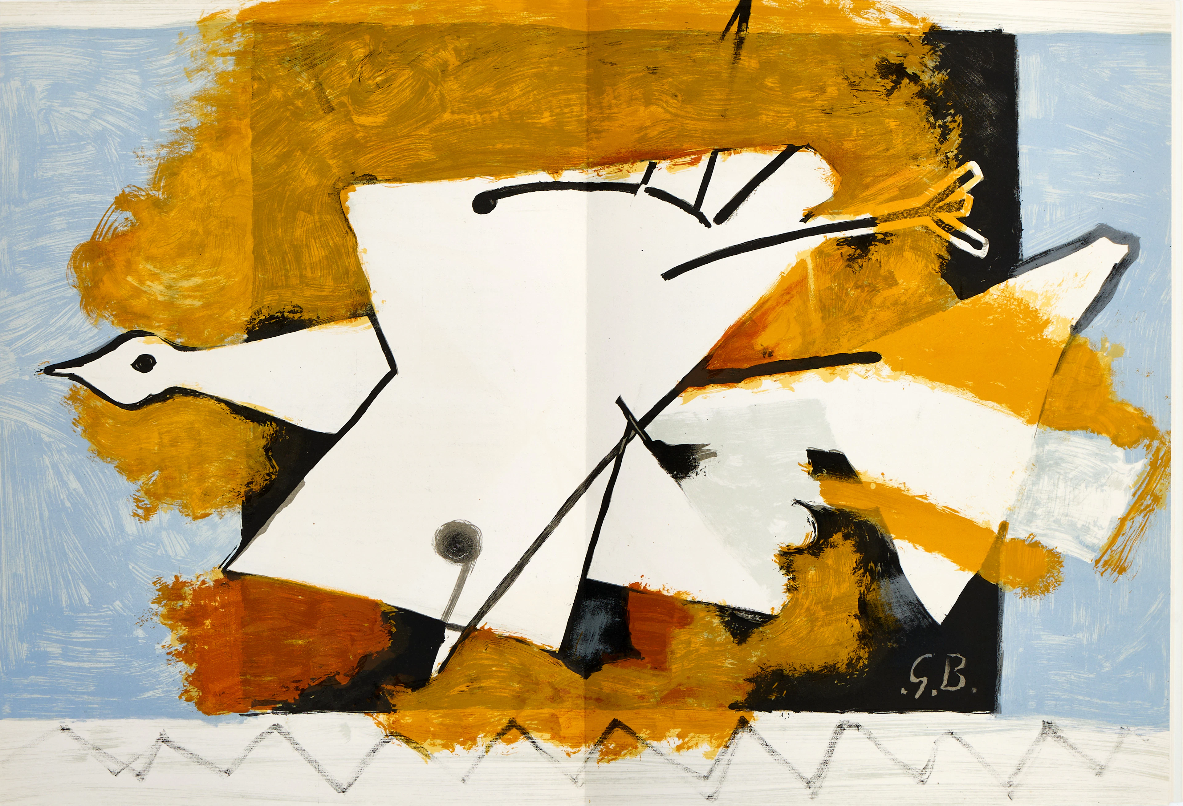 GEORGES BRAQUE. efter, Derrière le miroir nr 115, innehållande färglitografier