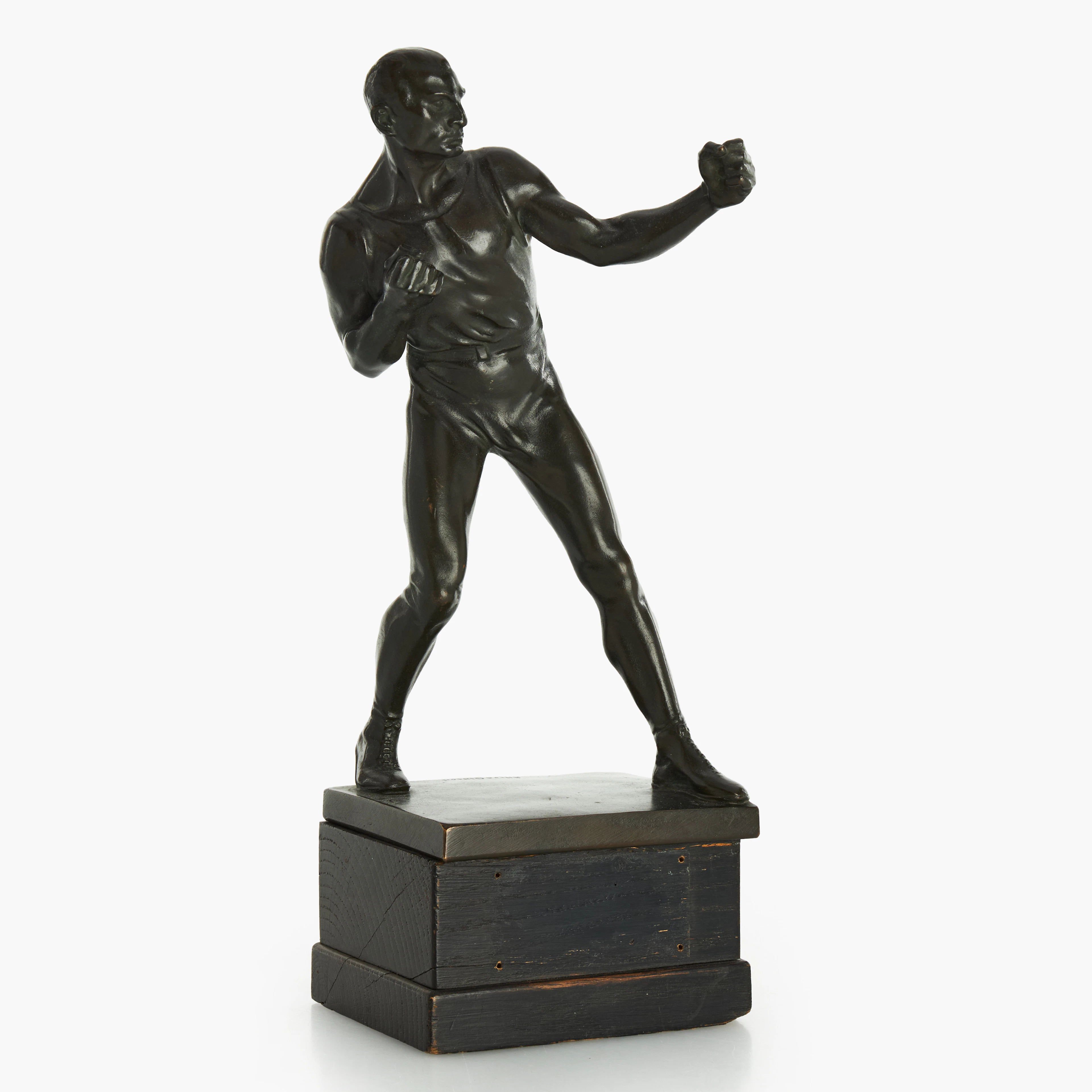 ALFRED OHLSON (Sverige, 1868-1940), Boxare, skulptur, brons, signerad