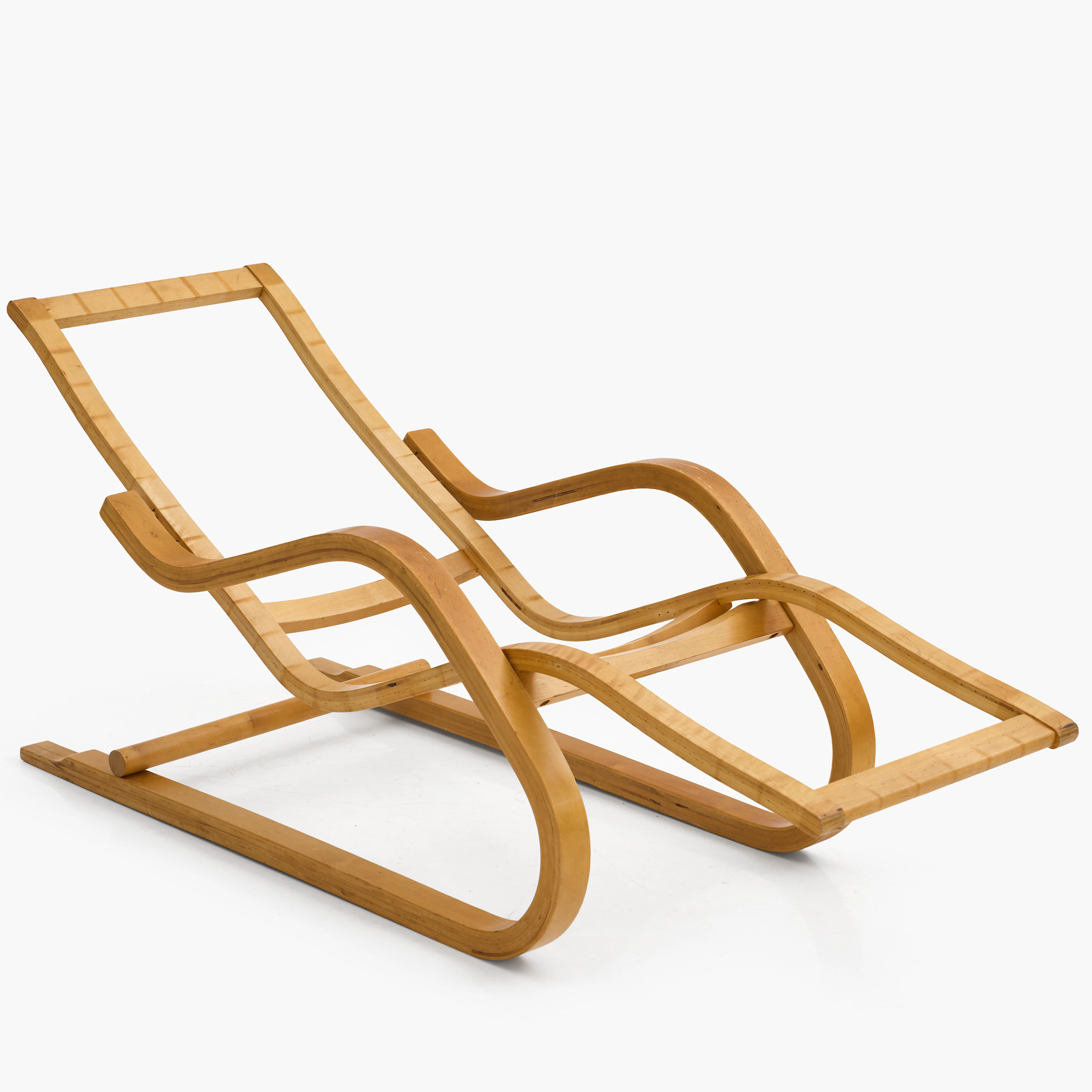 ALVAR AALTO. Liggfåtölj, modell 43, licenstillverkade av Aalto Möbler