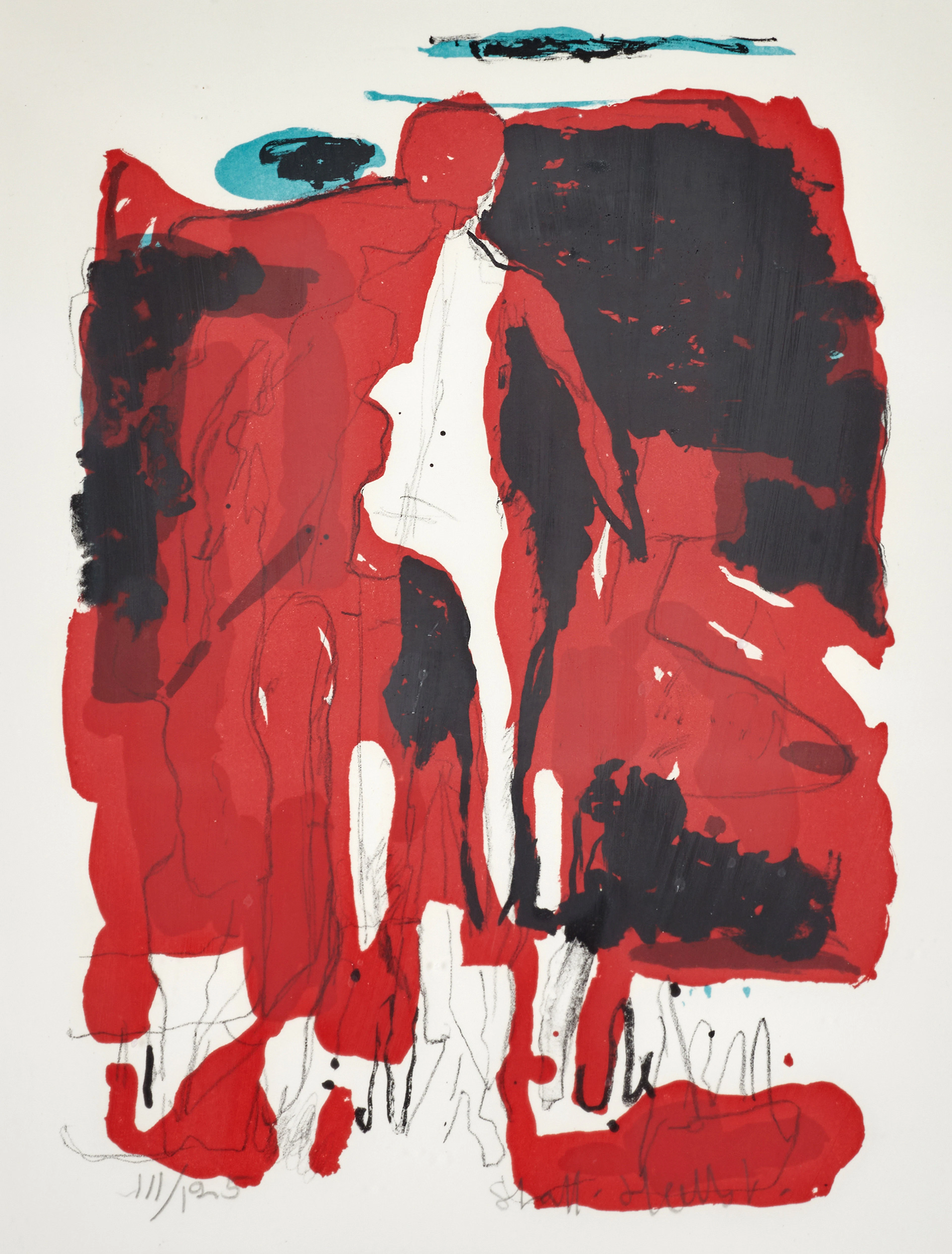 STAFFAN HALLSTRÖM (1914-1976). "Kvinna mot klippa", signerad, numrerad