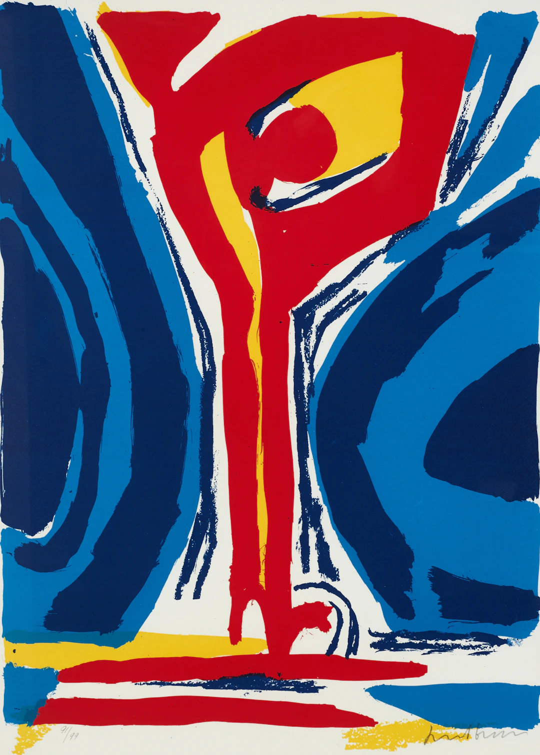 BENGT LINDSTRÖM (SVERIGE, 1925–2008). Komposition, signerad, numrerad
