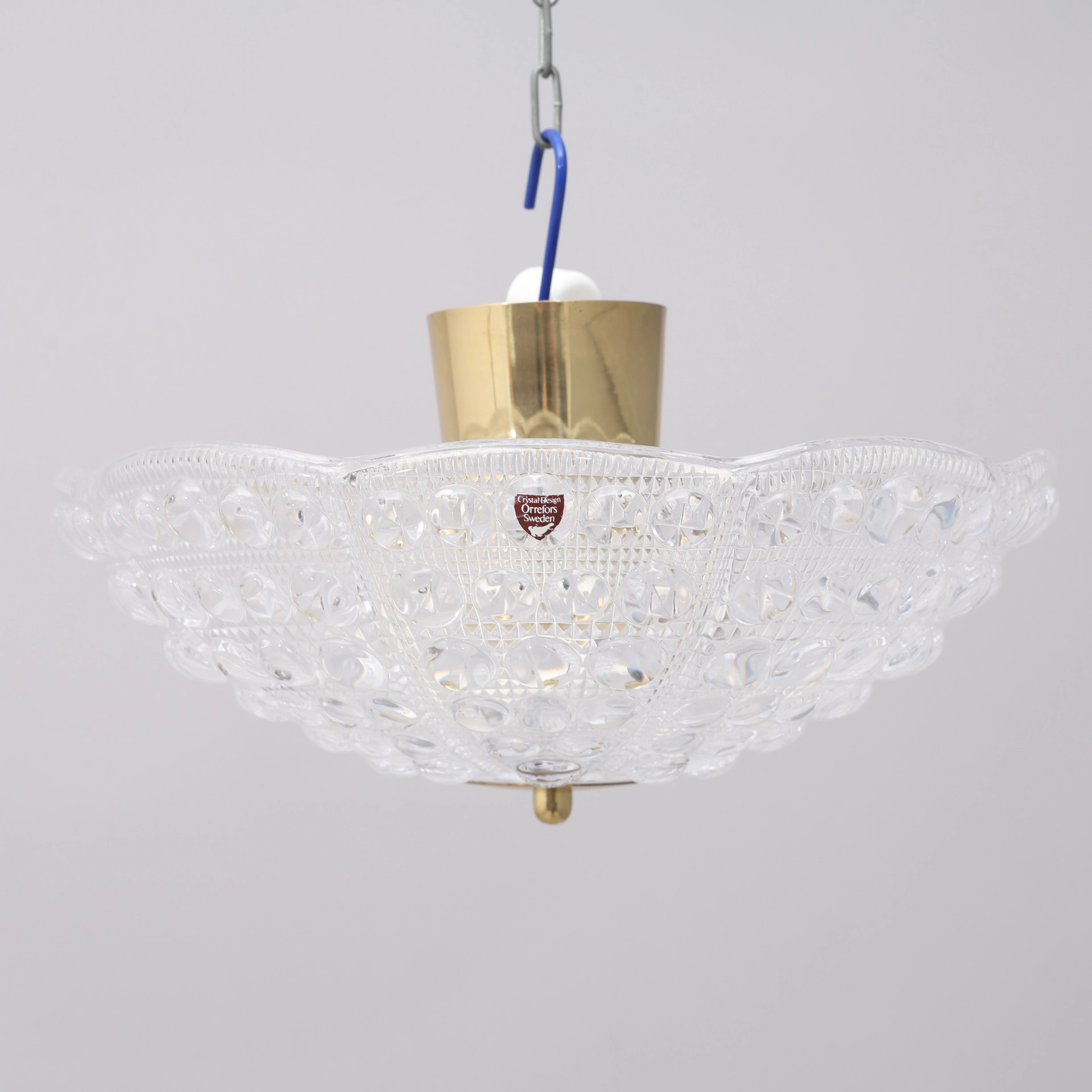 CARL FAGERLUND. TAKPLAFOND, MÄSSING & GLAS, "1731", ORREFORS/ÖIA.