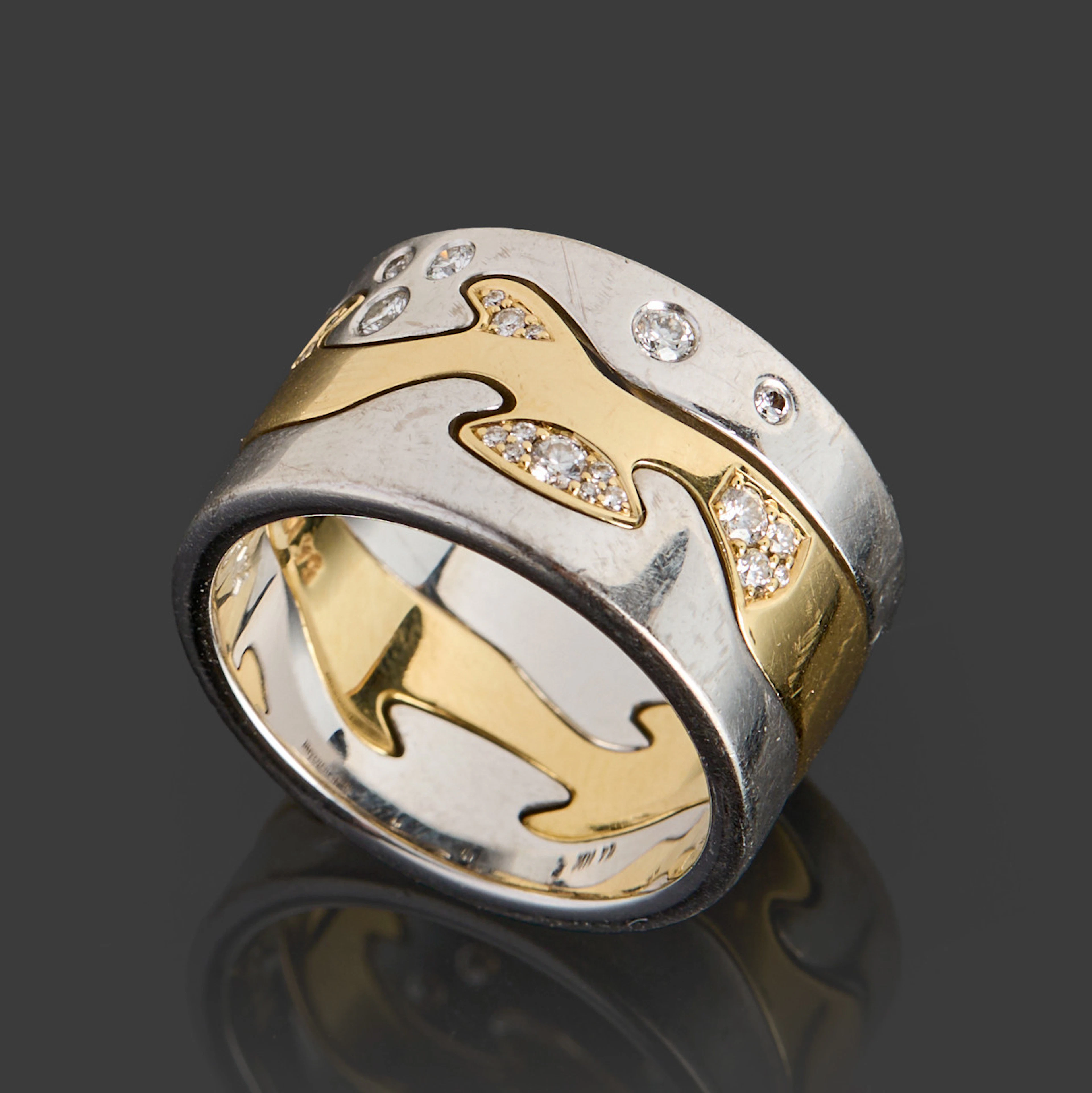 INA KOPPEL. Ring, "Fusion" 18k guld samt vitguld med 24 st briljanter