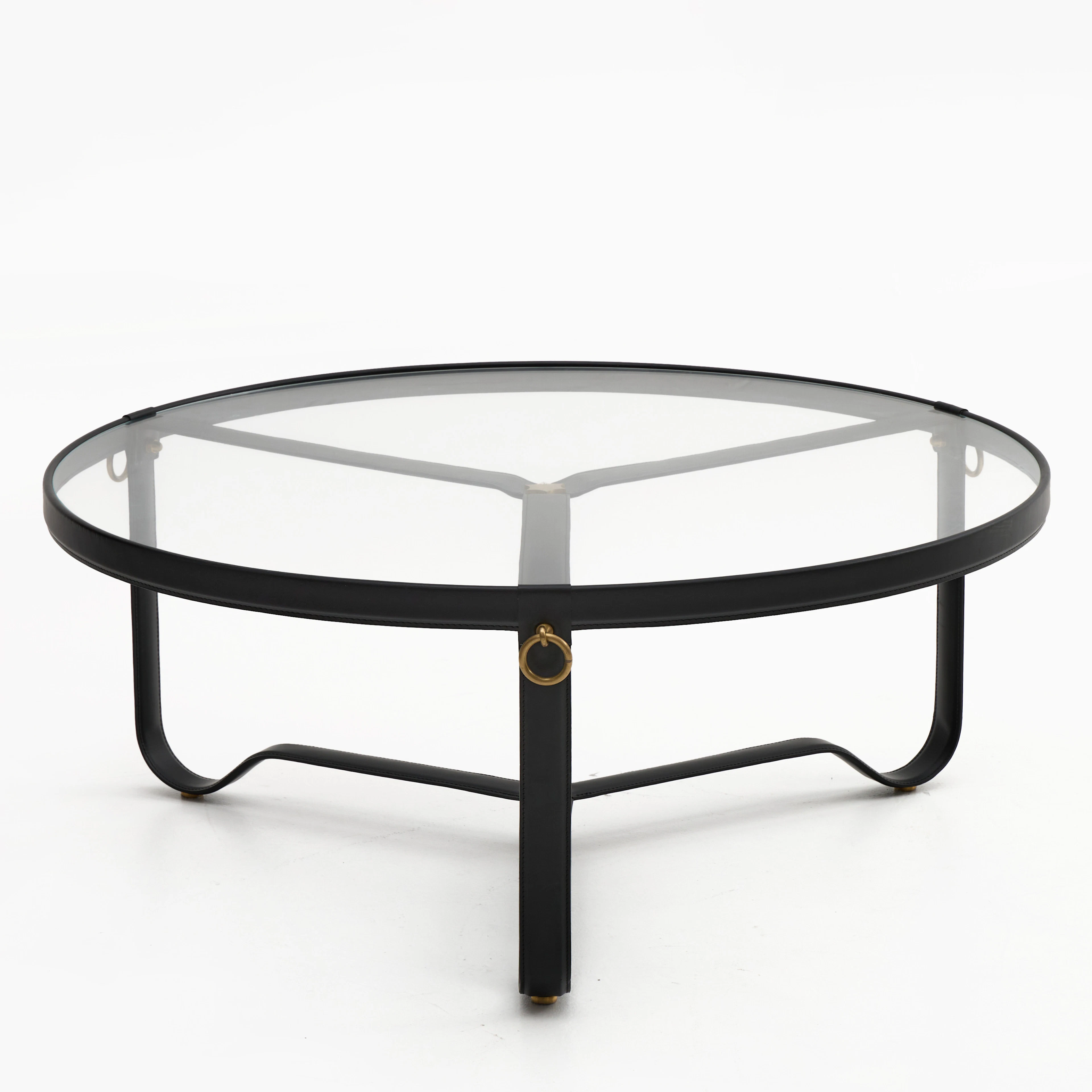 JACQUES ADNET. Soffbord, "Adnet", Gubi, metallstomme klädd i svart