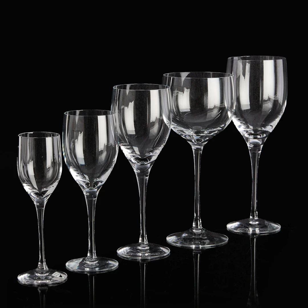 ILS LANDBERG, servisdelar, 18 delar, "Illusion", glas, Orrefors.