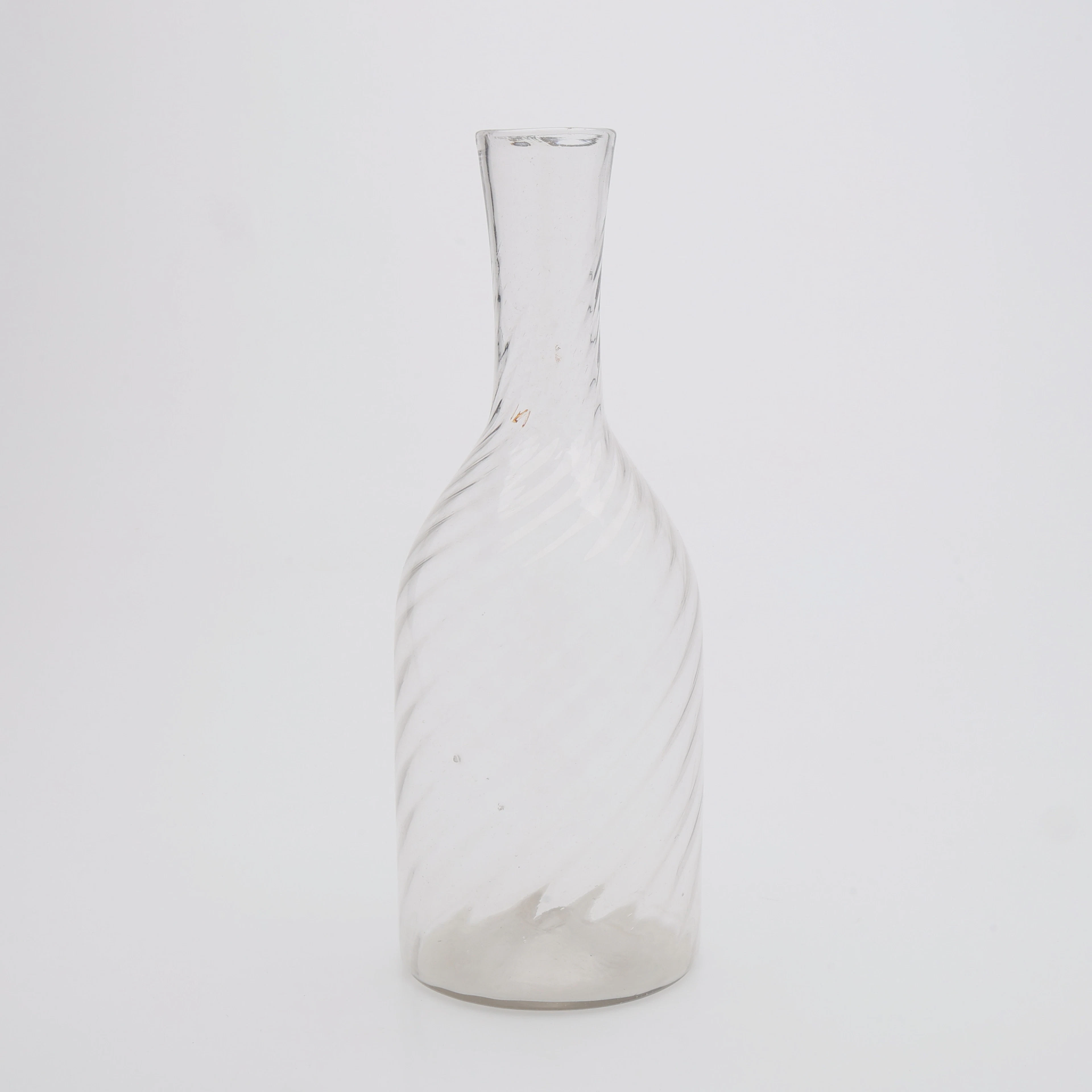 KARAFF, SIMPELT VRIDEN, KLARGLAS, 1800-TAL.