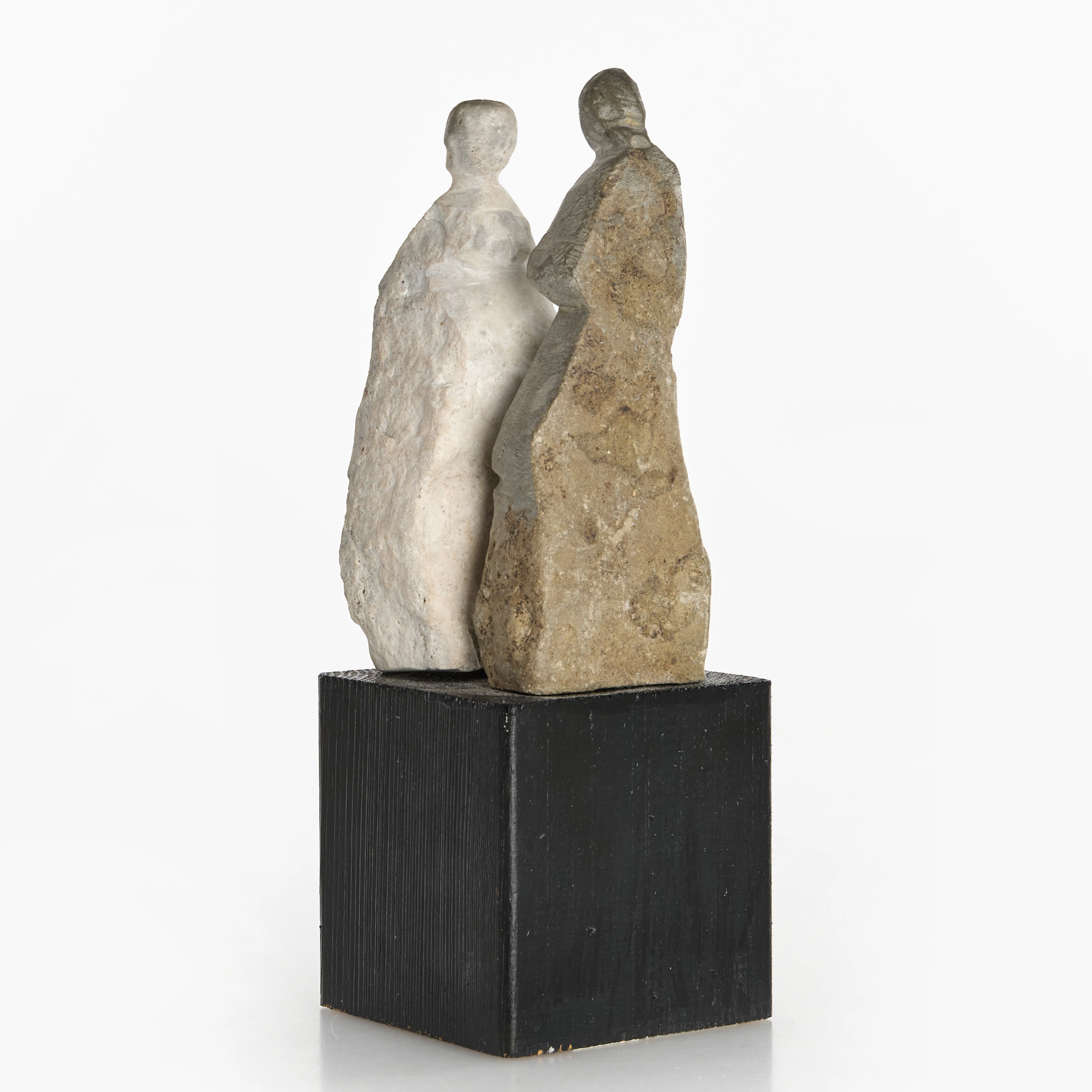 CARL GUSTAF OLDERIUS (Född 1933). Skulptur, Figurkomposition, kalksten