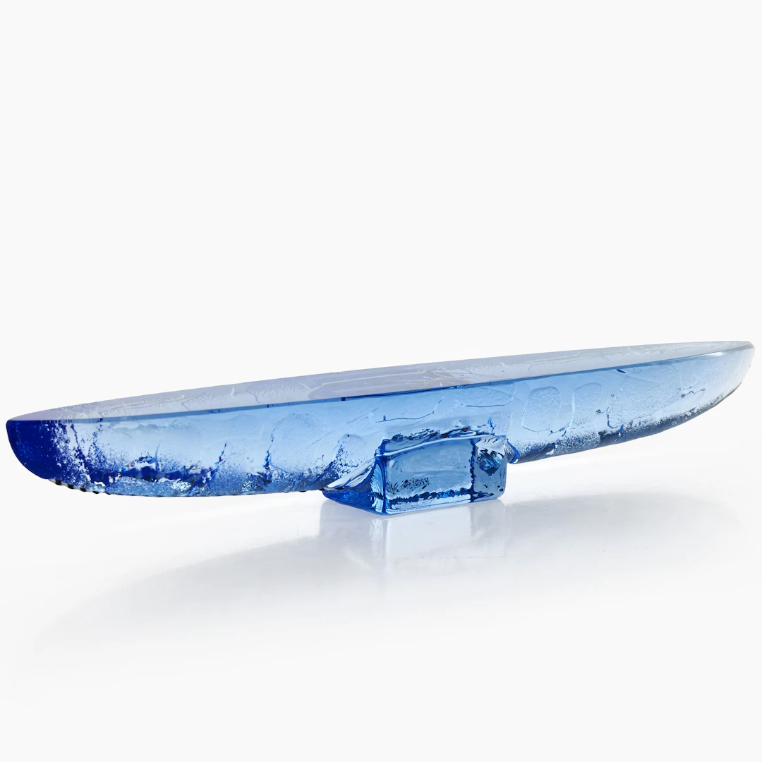 BERTIL VALLIEN. Skulptur, "Drifter", Kosta Boda, konstglas, signerad