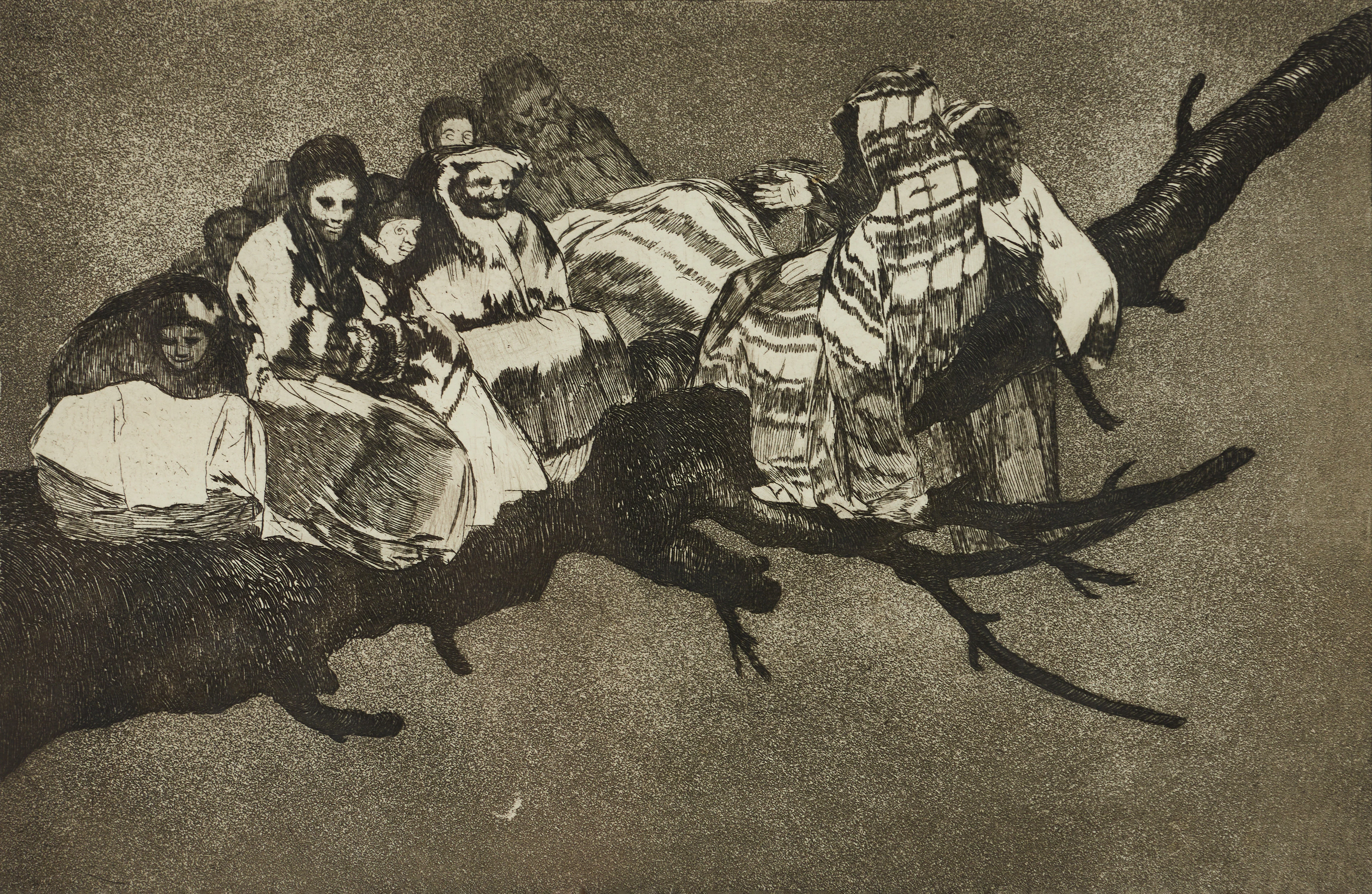 FRANCISCO DE GOYA (1746-1828). "Disparates ridiculo", no 3 ur "Los