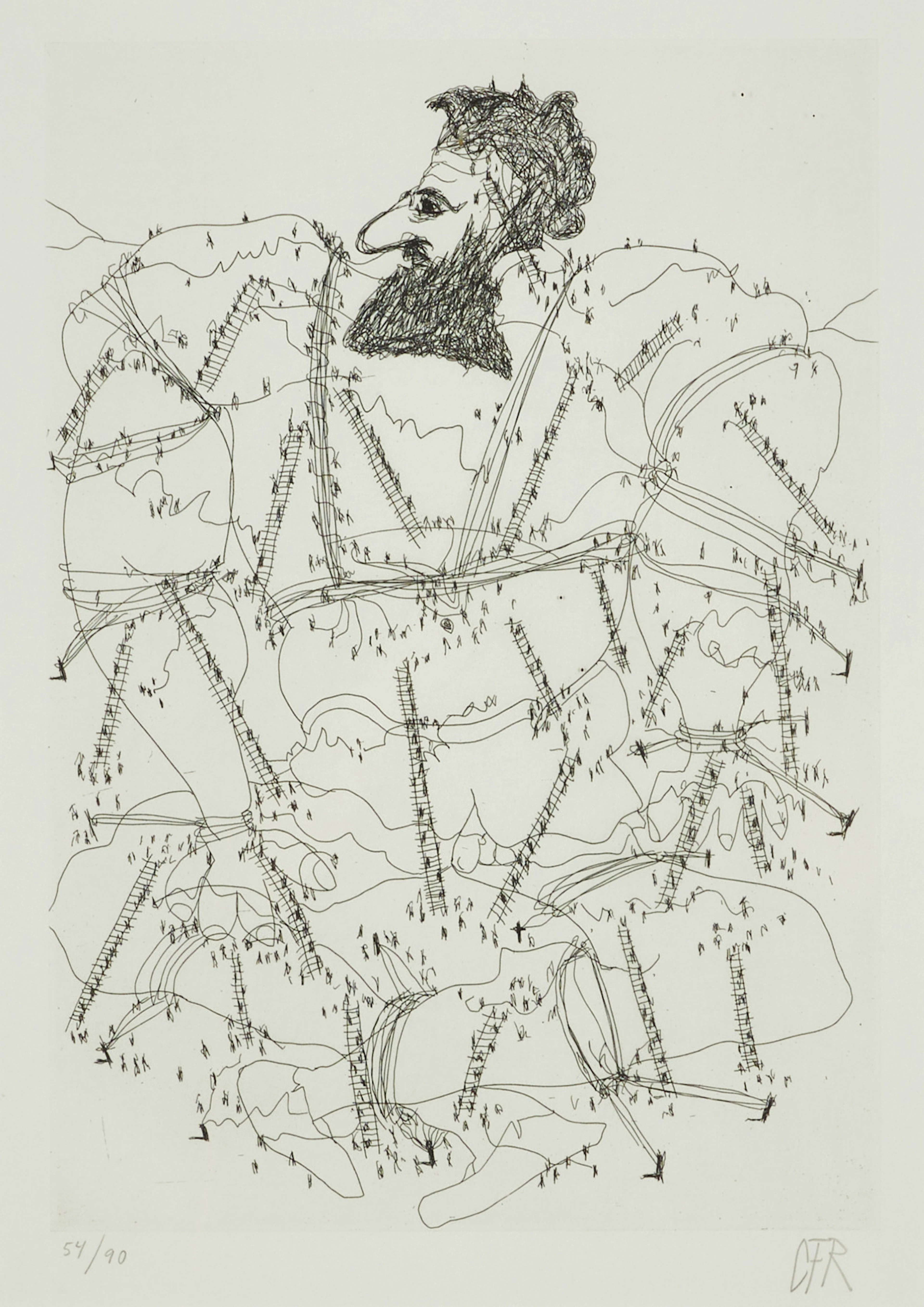 CARL FREDRIK REUTERSWÄRD (1934-2016). "Gulliver", monogramsignerad