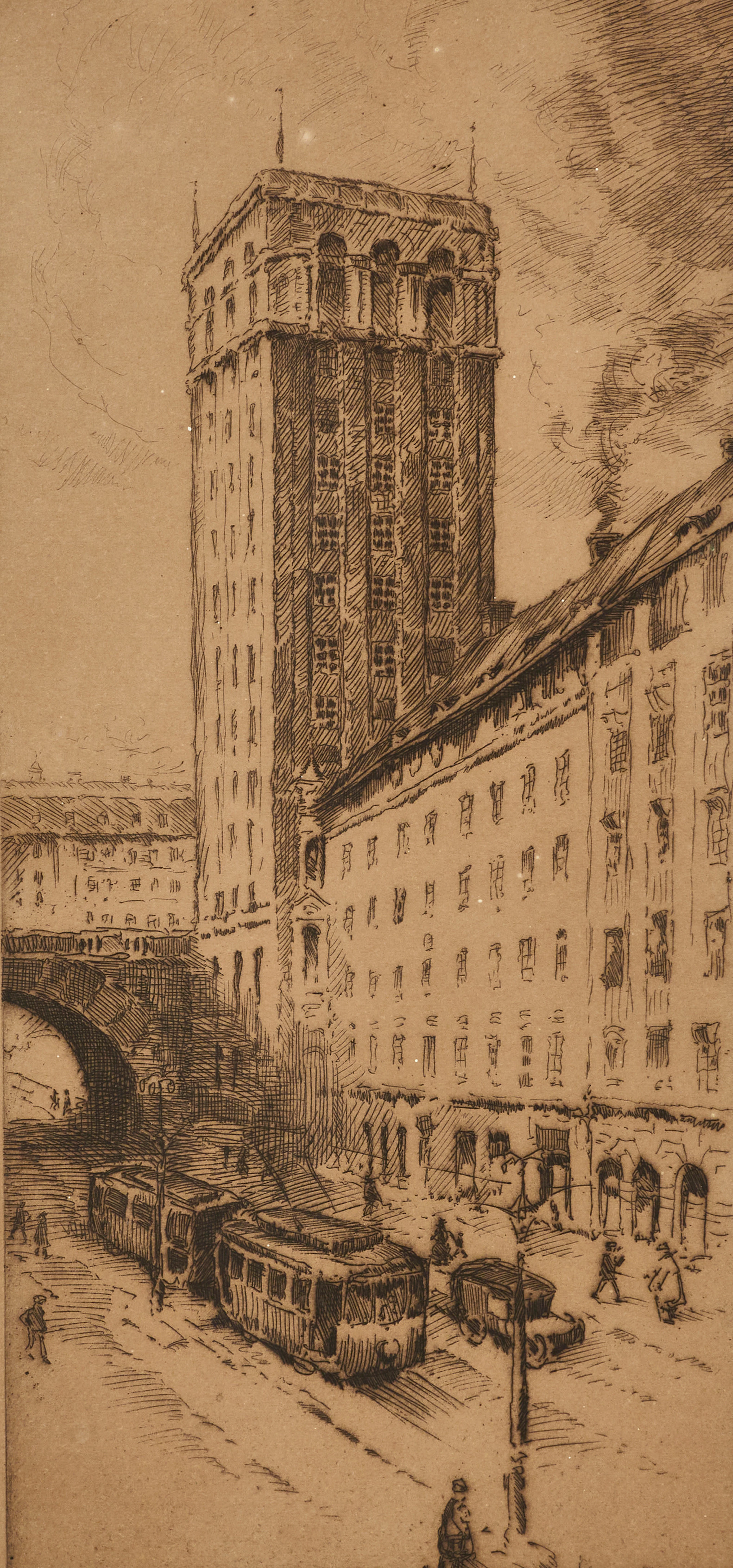 EMIL HÄLLGREN (1889–1944). "Babel", (Kungstornen, Stockholm), signerad
