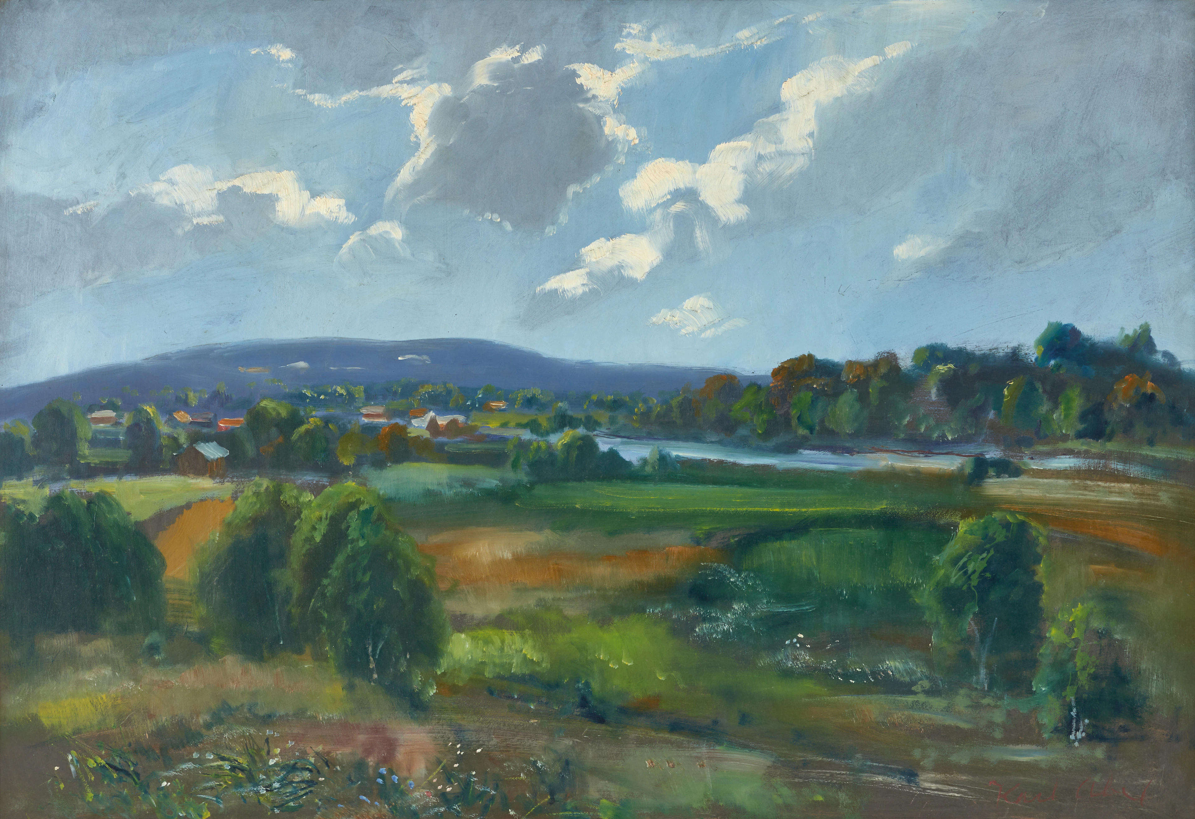 KARL ABEL ANDERSSON (Säter 1893-1947 Stockholm), Sommarlandskap, signerad