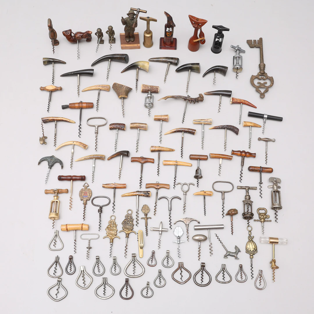 EN SAMLING KORKSKRUVAR, 97 ST, 18/1900-tal.