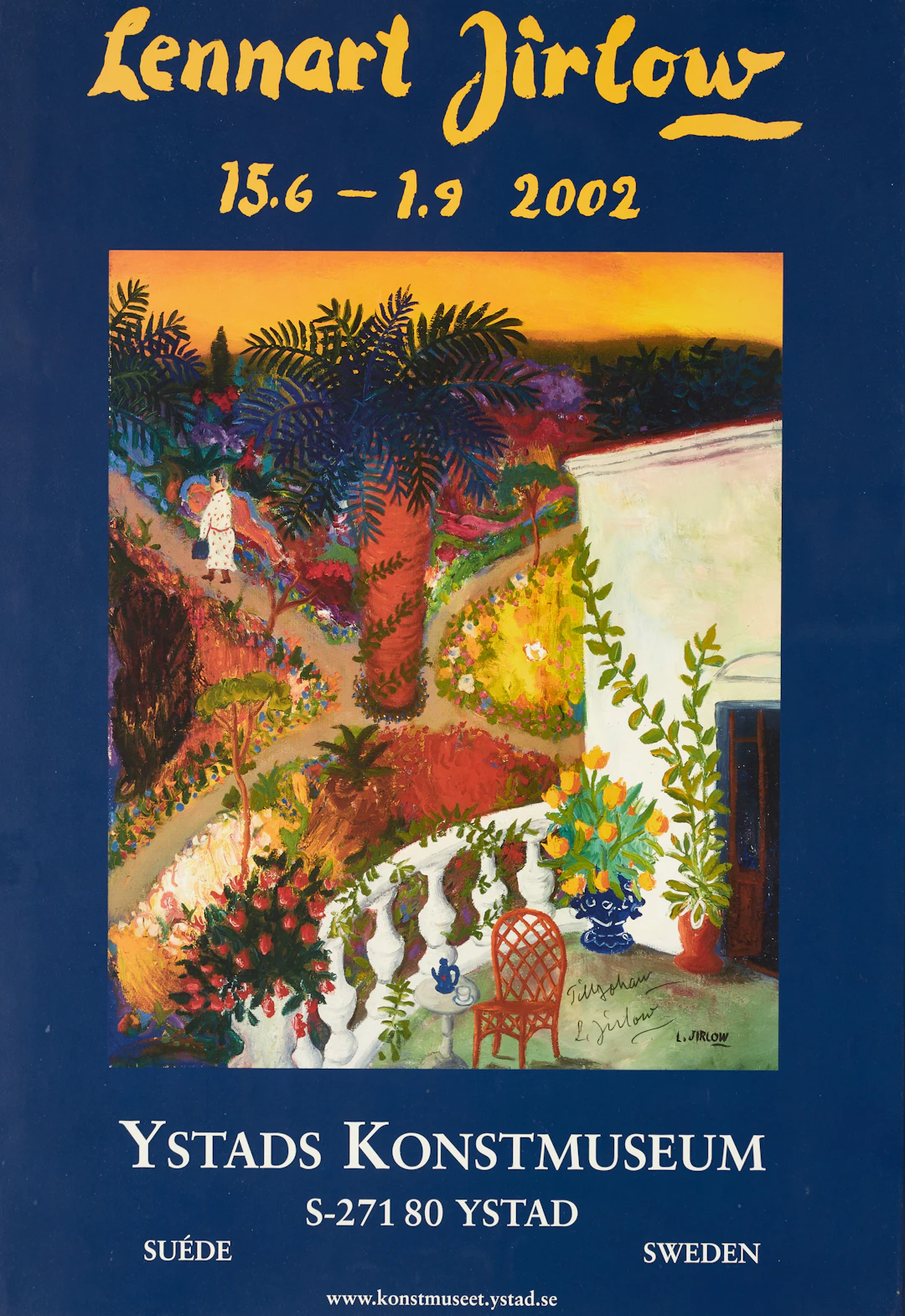 LENNART JIRLOW (SVERIGE, 1936–2020). Affisch, Utställning: Ystad Konstmuseum
