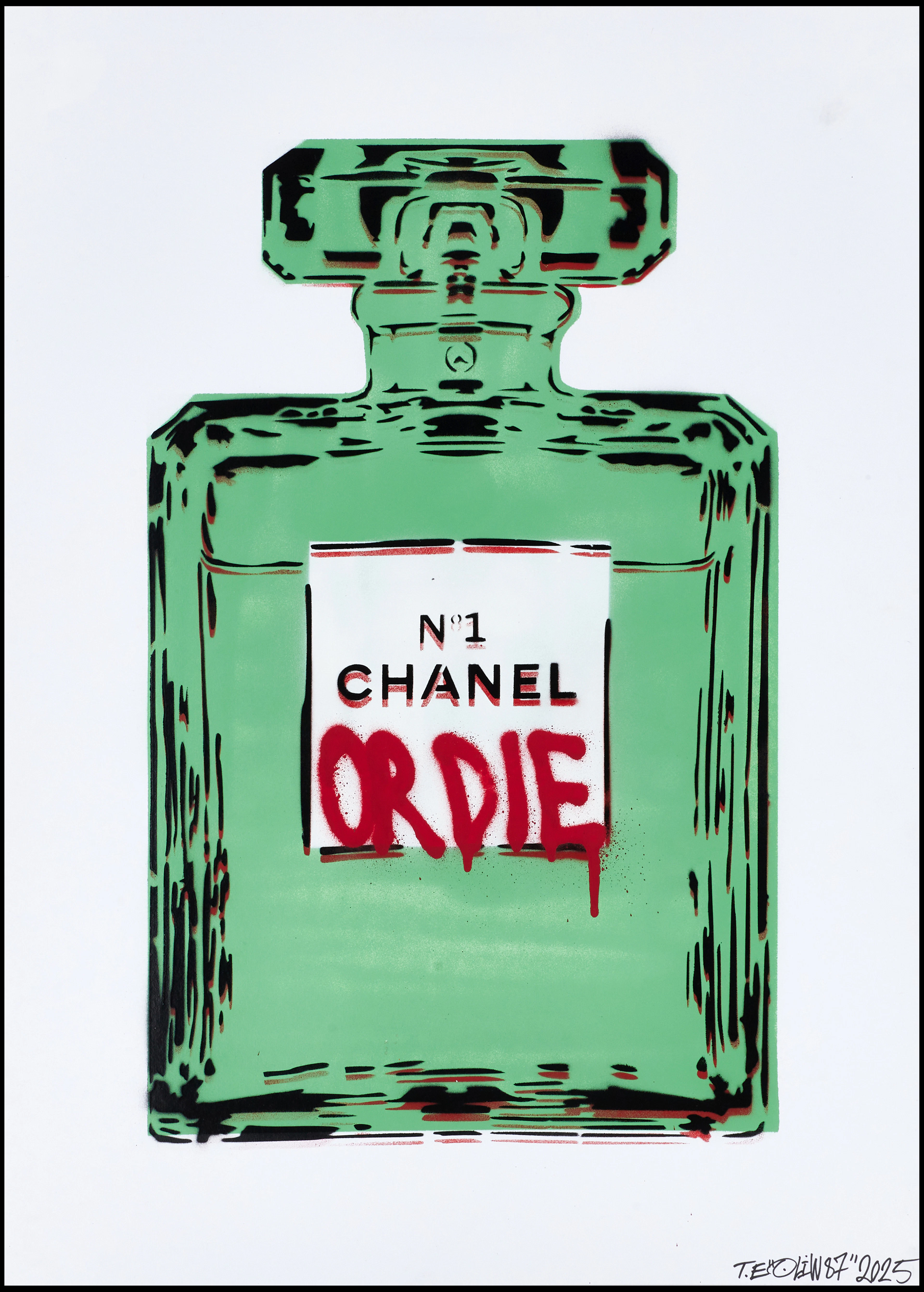 OLIW87 (Tobias Ekman, Sverige, född 1987), CHANEL OR DIE (grön), original