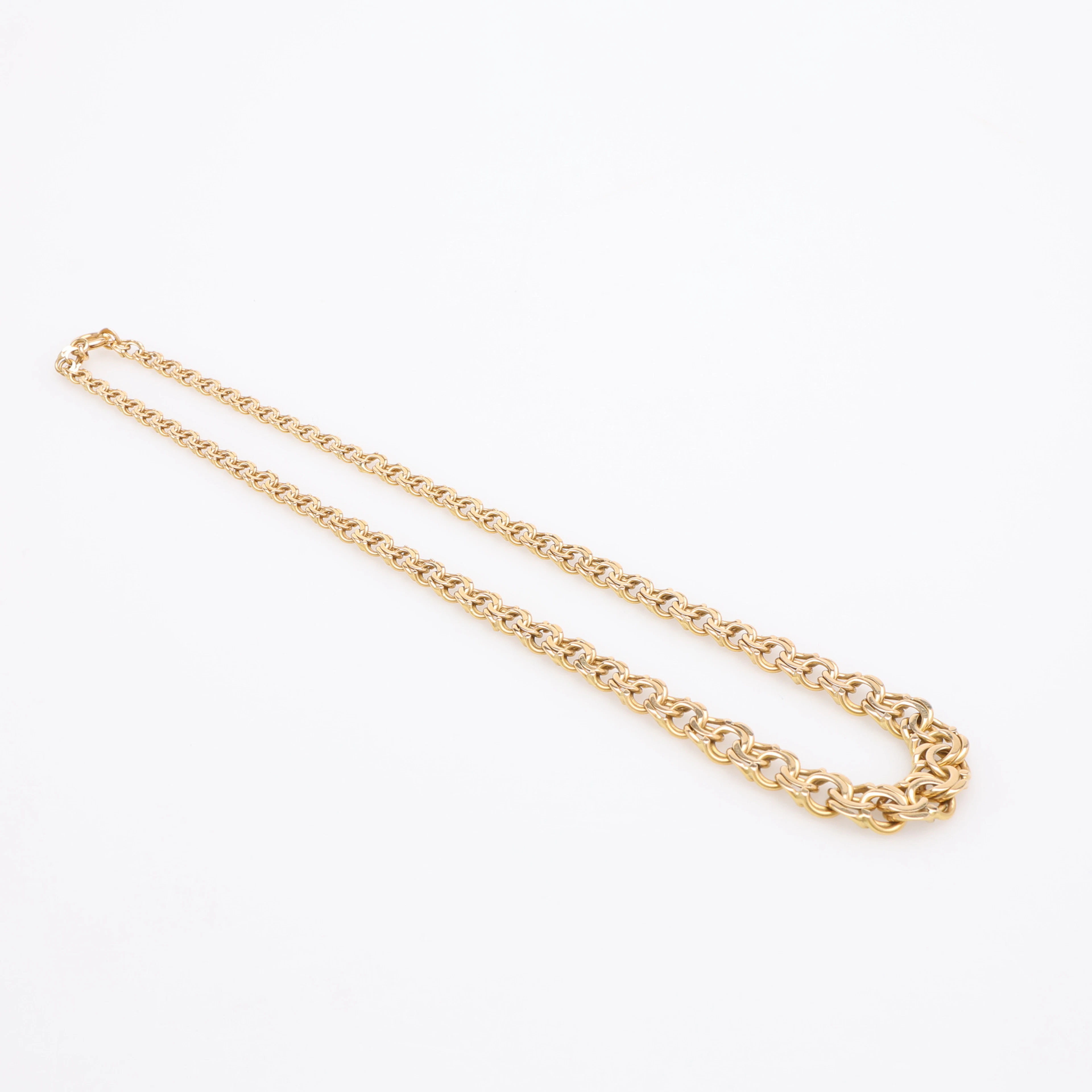 COLLIER, DOSERAD BISMARCKLÄNK, 18K GULD, VIKT CA 33,6 GRAM.