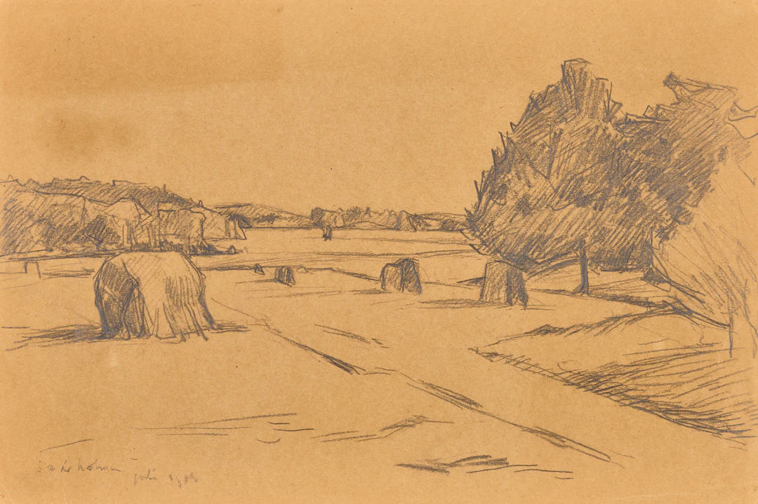 KARL NORDSTRÖM (Tjörn 1855-1923 Drottningholm). Vidsträckt sommarlandskap