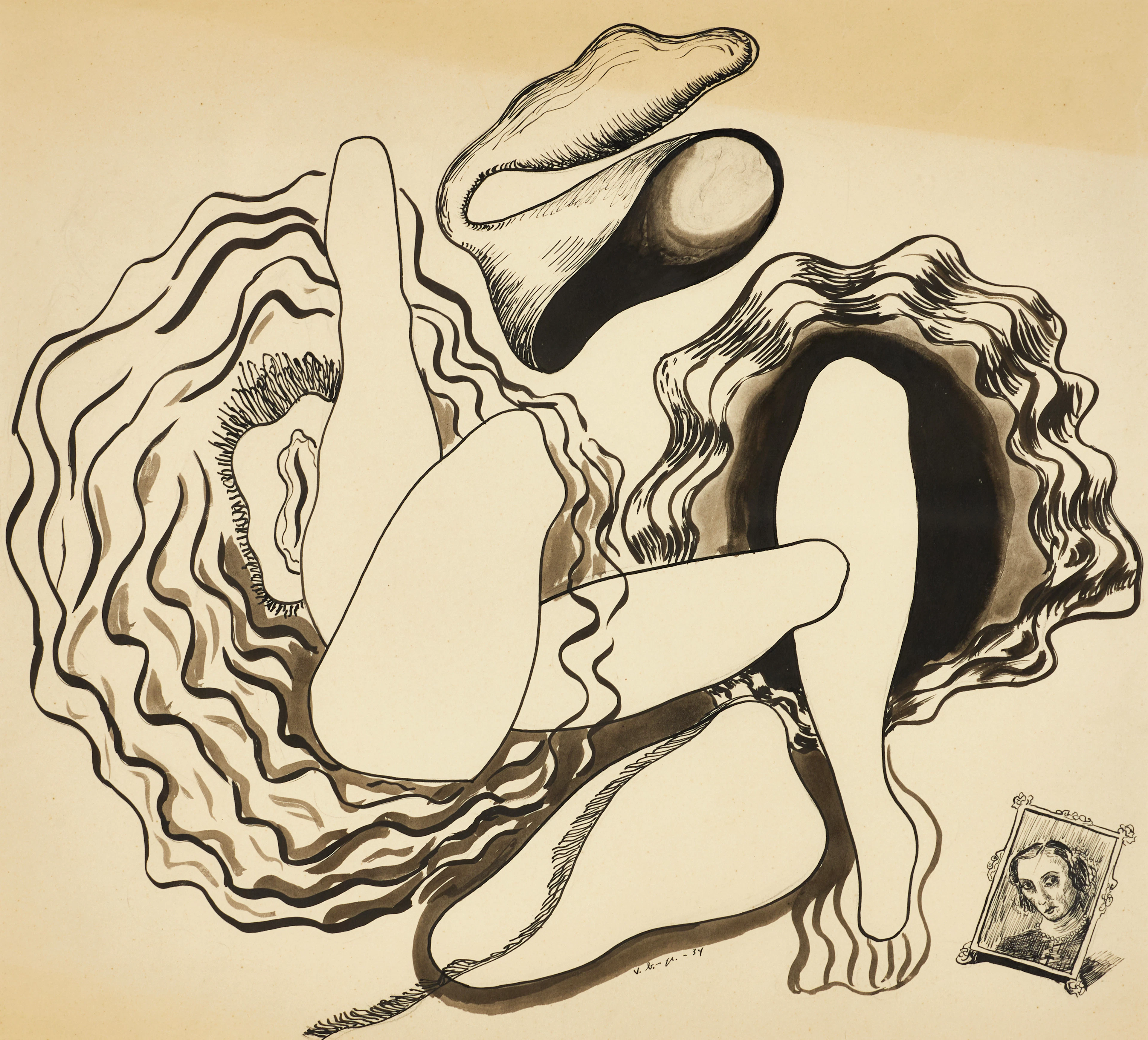 VILHELM BJERKE-PETERSEN. (Danmark / Sverige, 1909‑1957). Surrealistisk
