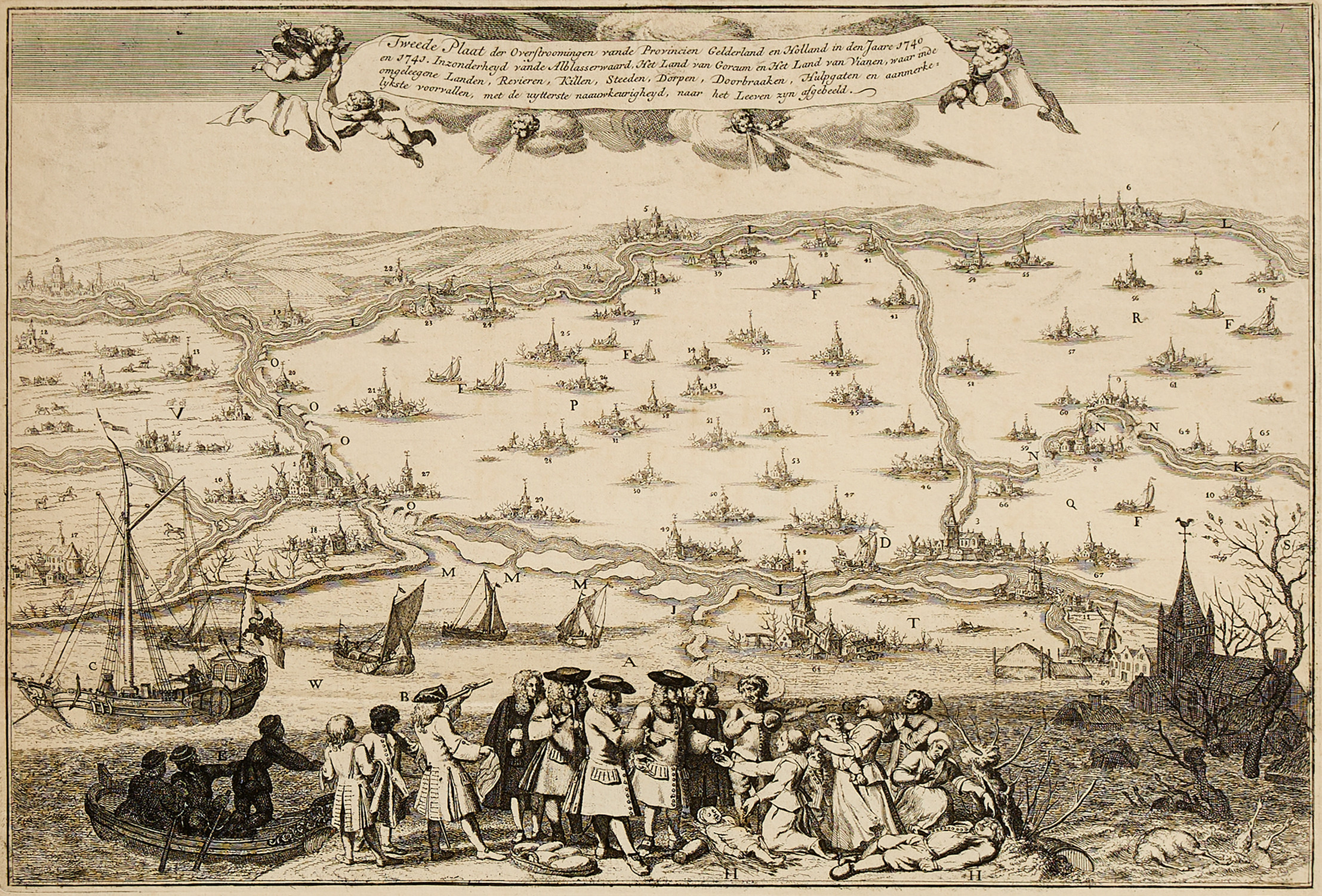 JAN SMIT (ca 1700-1750), (2) "Tweede Plaat der Overstromingen vande