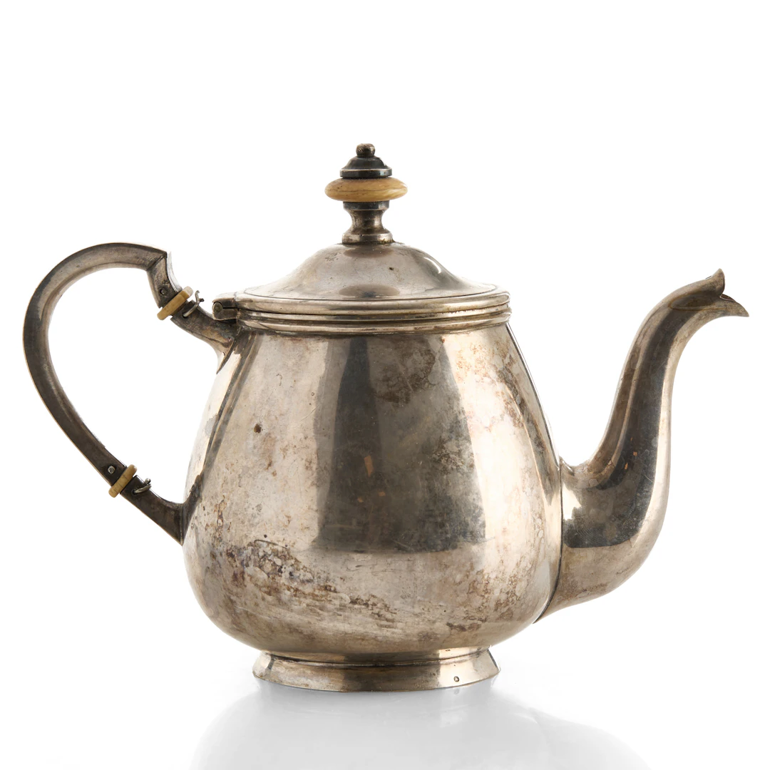 KAFFEKANNA, silver, ryska/estniska stämplar, Vasily Kangin, S:t Peterburg