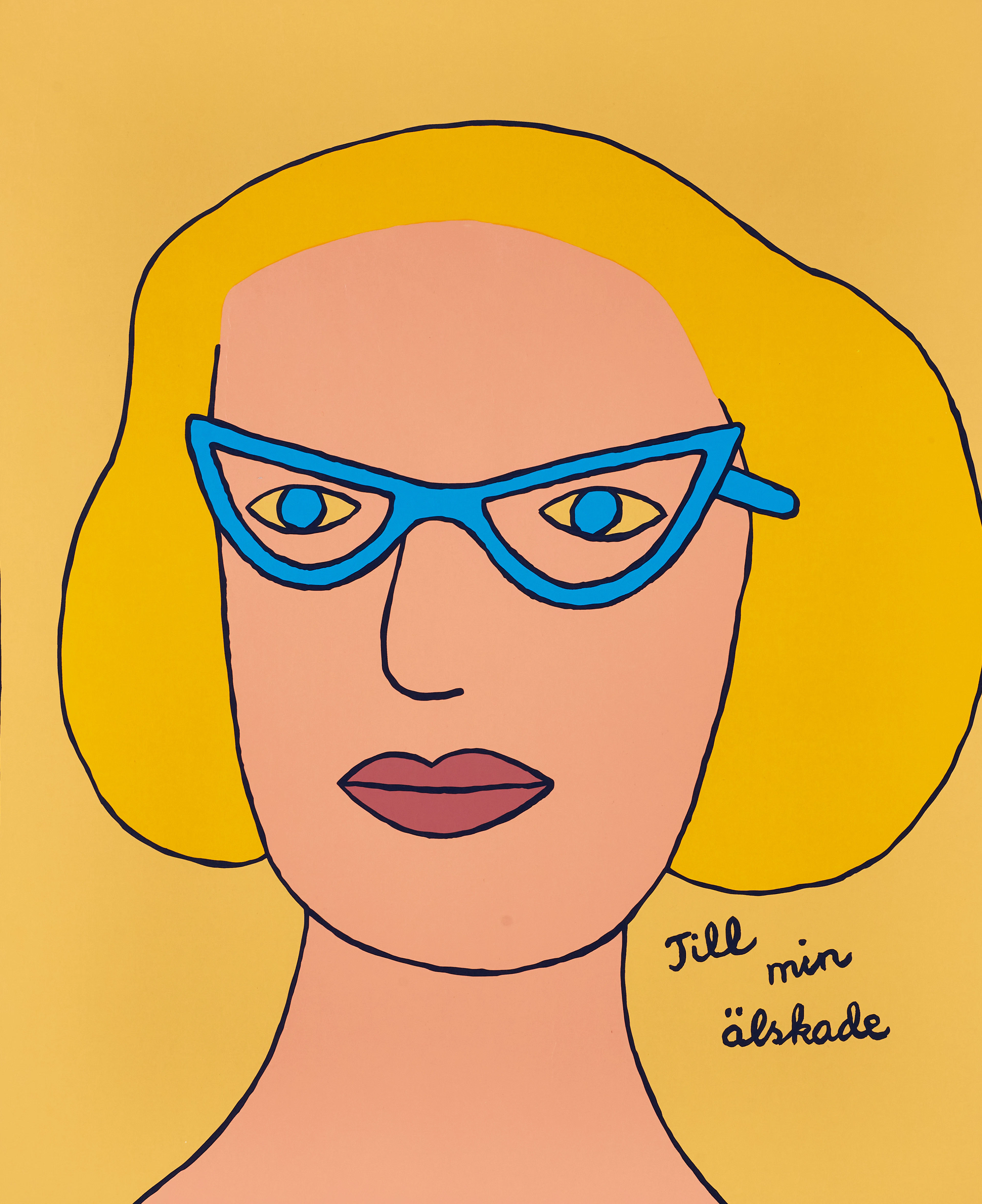 MARIE-LOUISE EKMAN (född 1944). Utställningsaffisch, "Till min älskade"