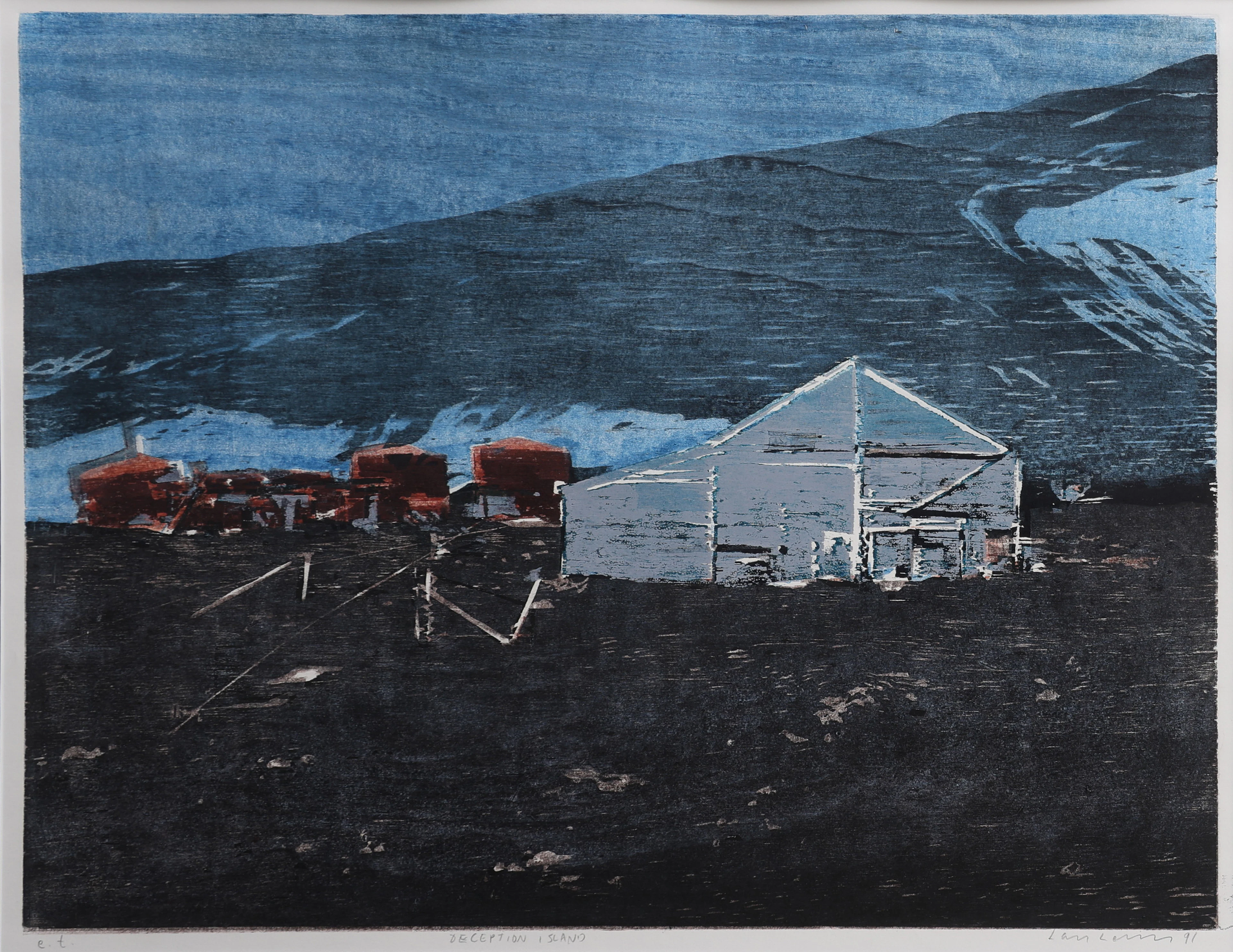 LARS LERIN. TRÄSNITT, DECEPTION ISLAND, SIGNERAD, NUMRERAD E.T. OCH