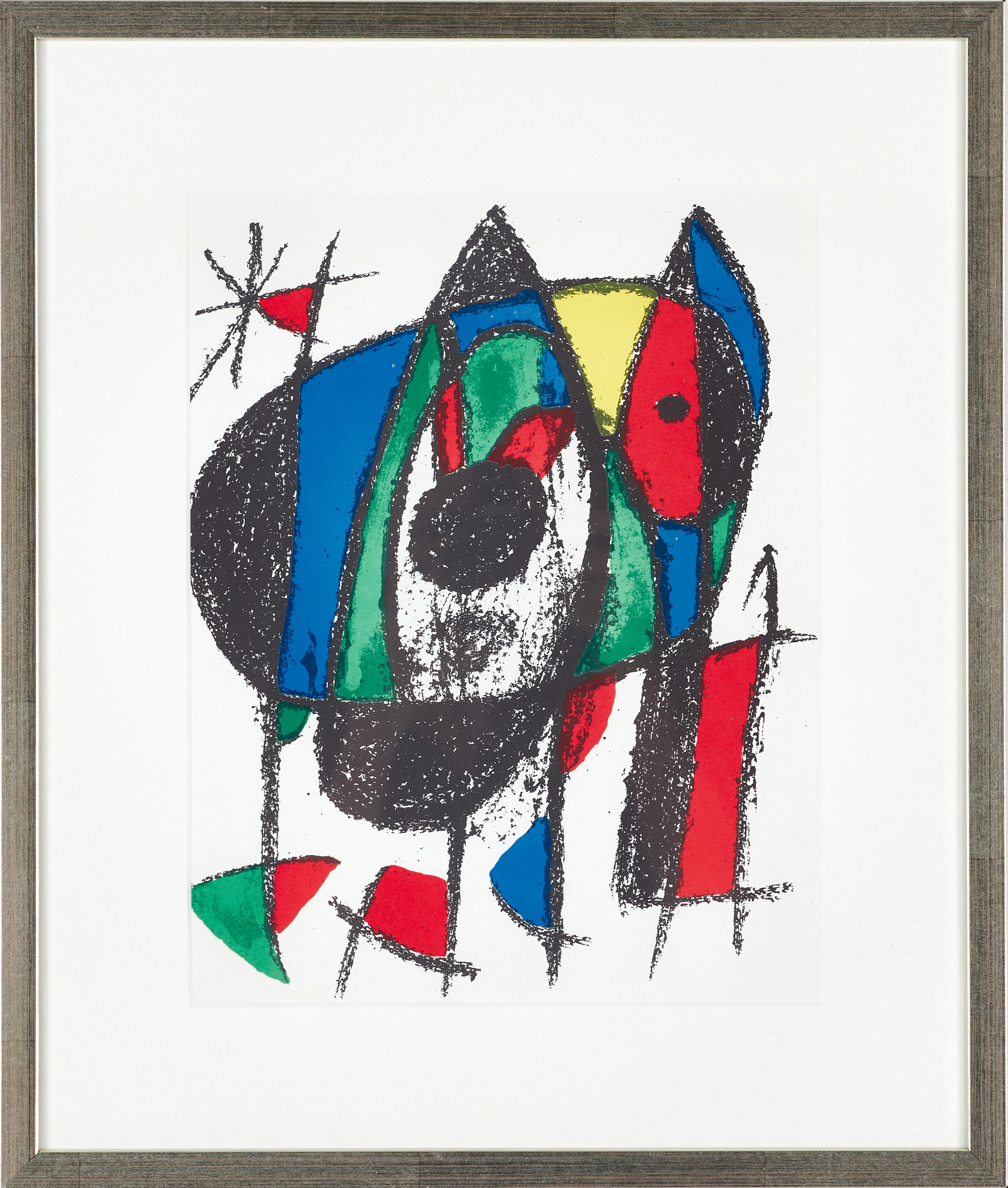 JOAN MIRÓ (Spanien, 1893-1983), Komposition, färglitografi, 1975, Mourlot 1041.