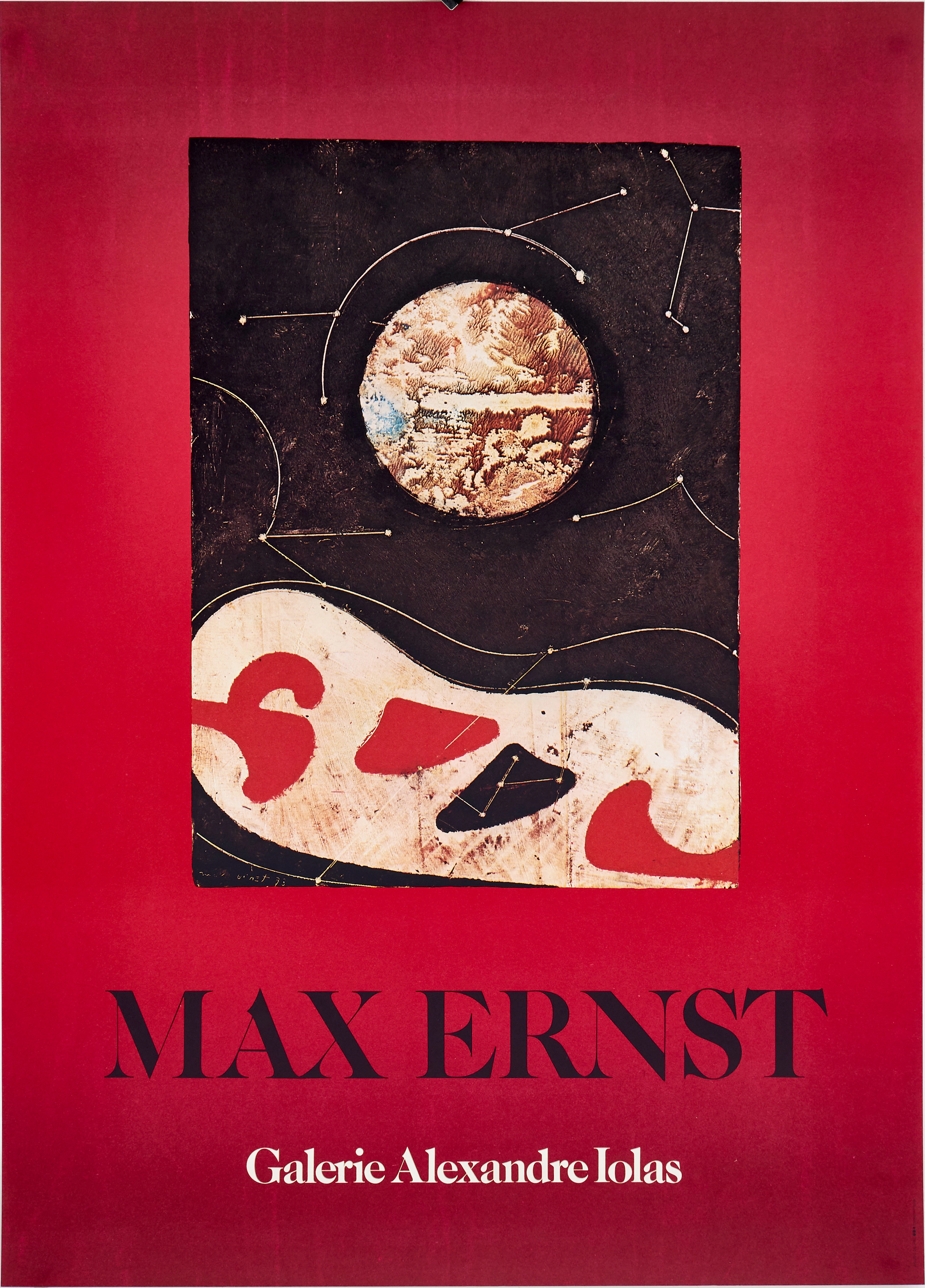 MAX ERNST (Tyskland, 1891-1976, Frankrike). Utställningsaffisch, Galerie