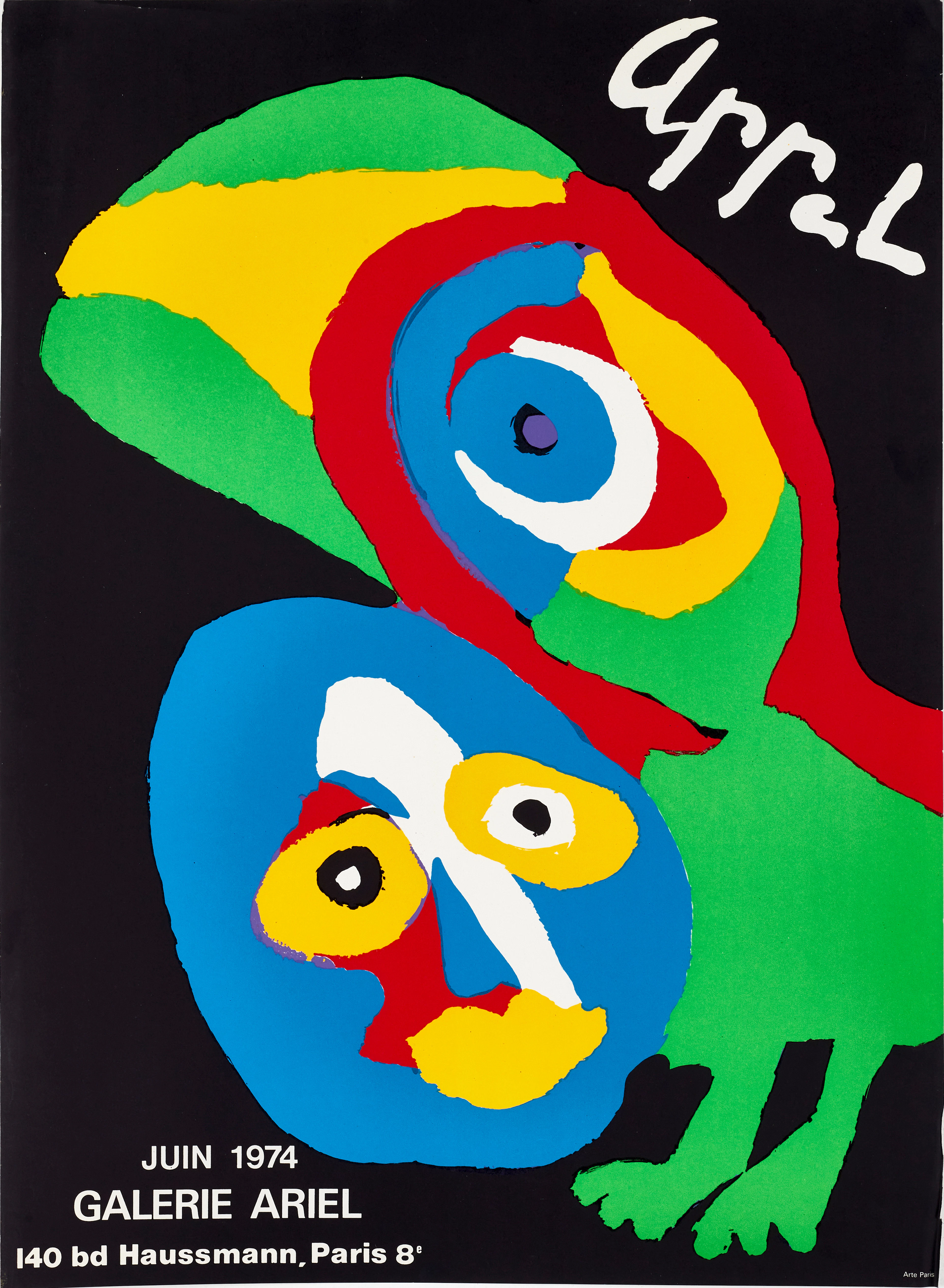 KAREL APPEL (Nederländerna, 1921-2006, Schweiz). ”Perroquet”. 1974